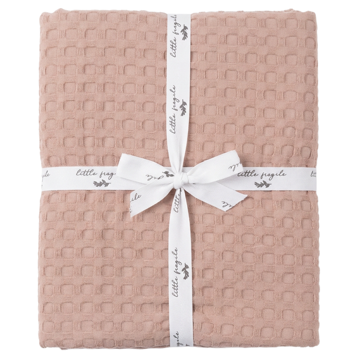 Textured Waffle Blanket in Rose Cloud One Size by Little Fragile