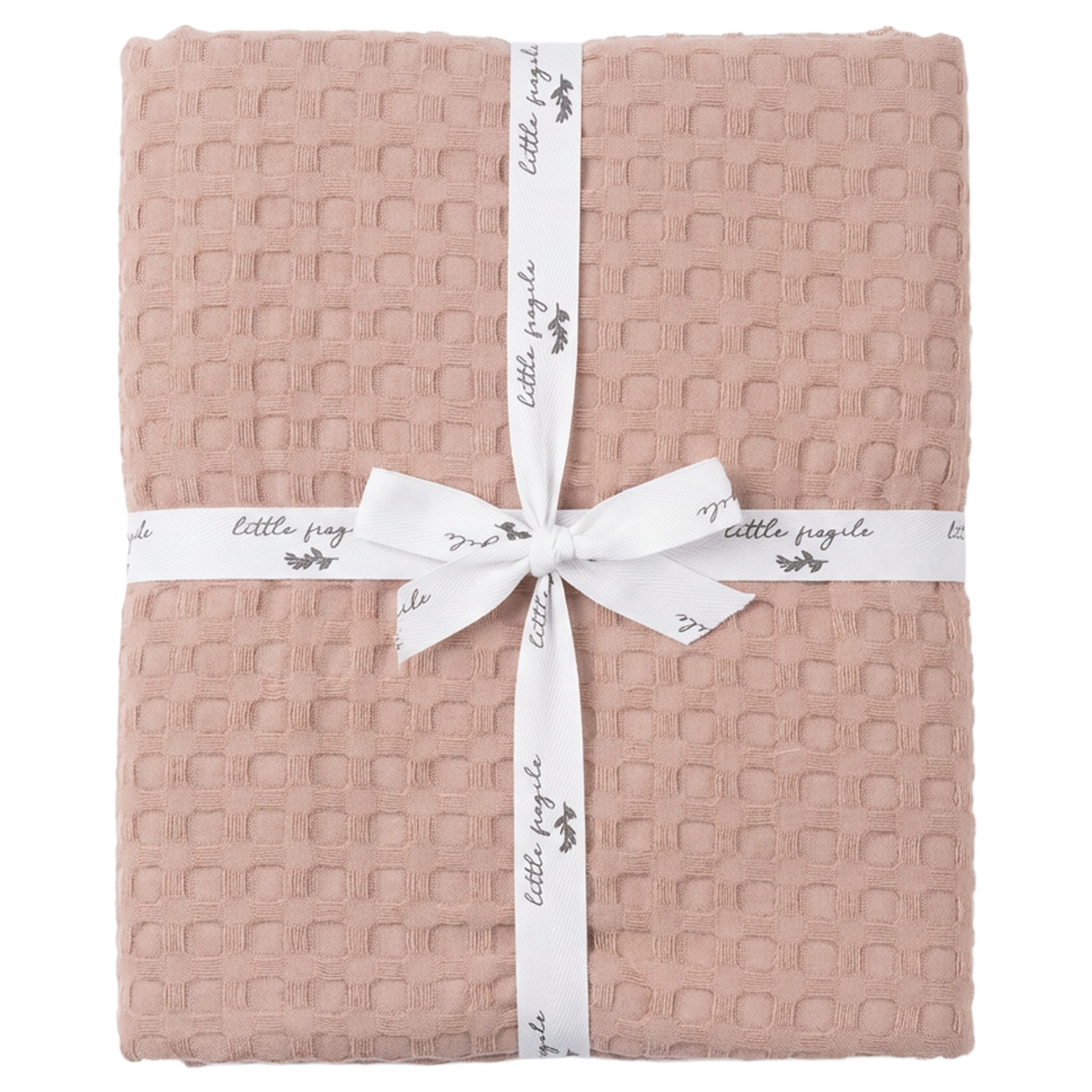 Textured Waffle Blanket in Rose Cloud One Size by Little Fragile