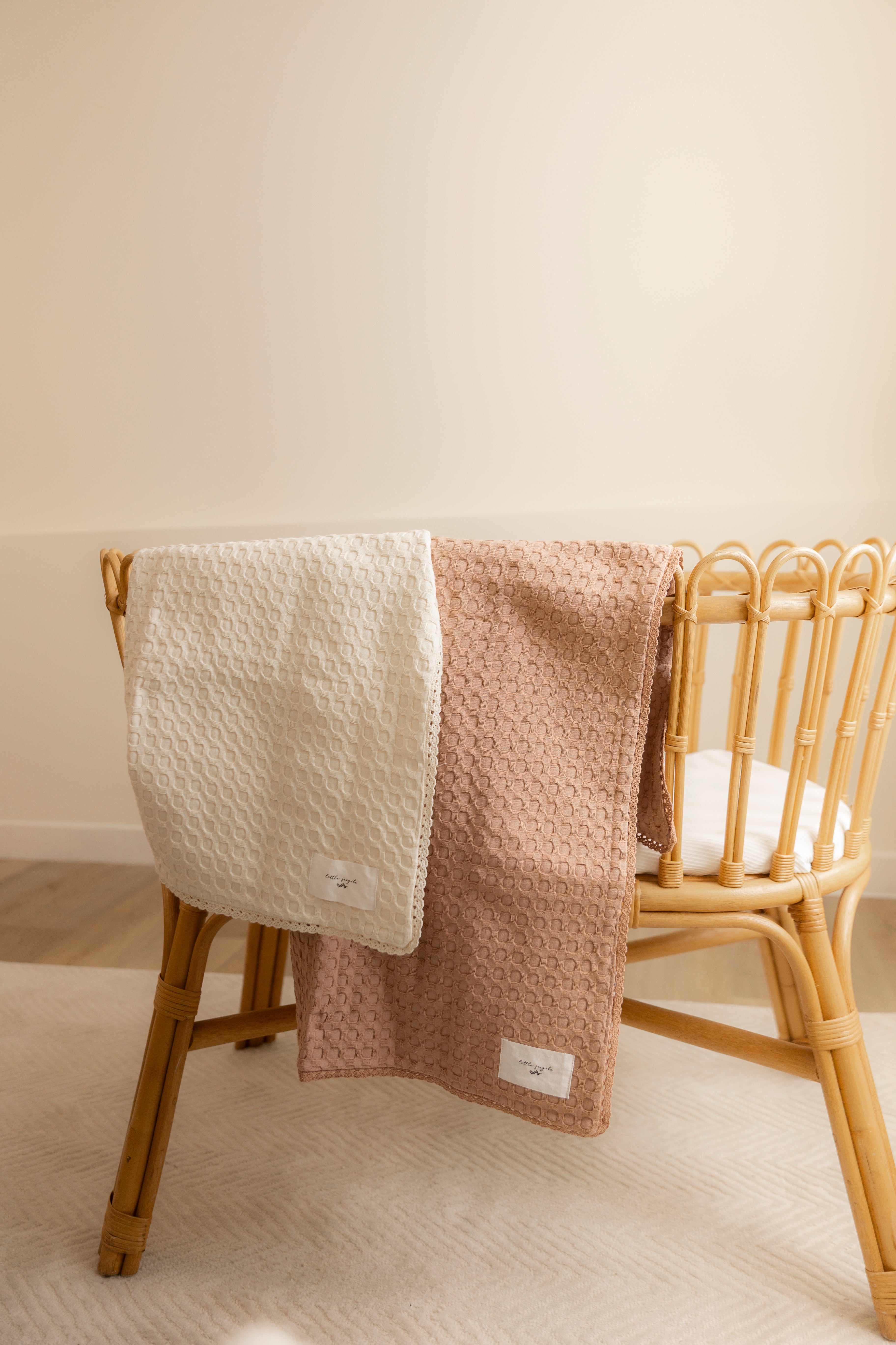 Textured Waffle Blanket in by Little Fragile