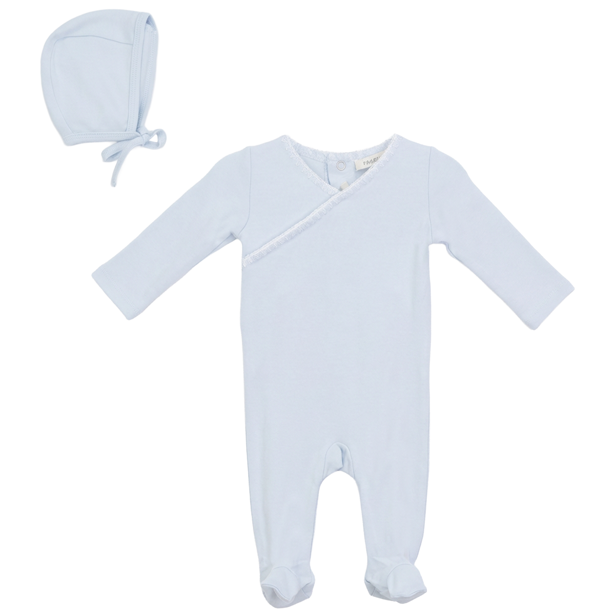 Contrast Trim Onesie in Moonstone Blue by Fragile