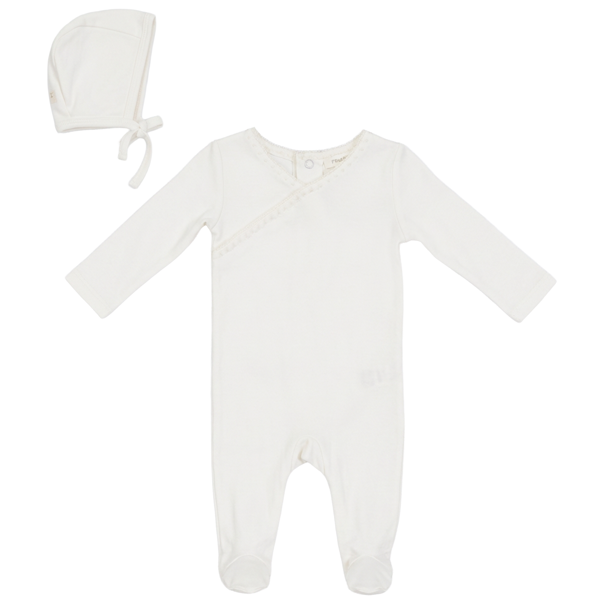 Contrast Trim Onesie in Powder by Fragile