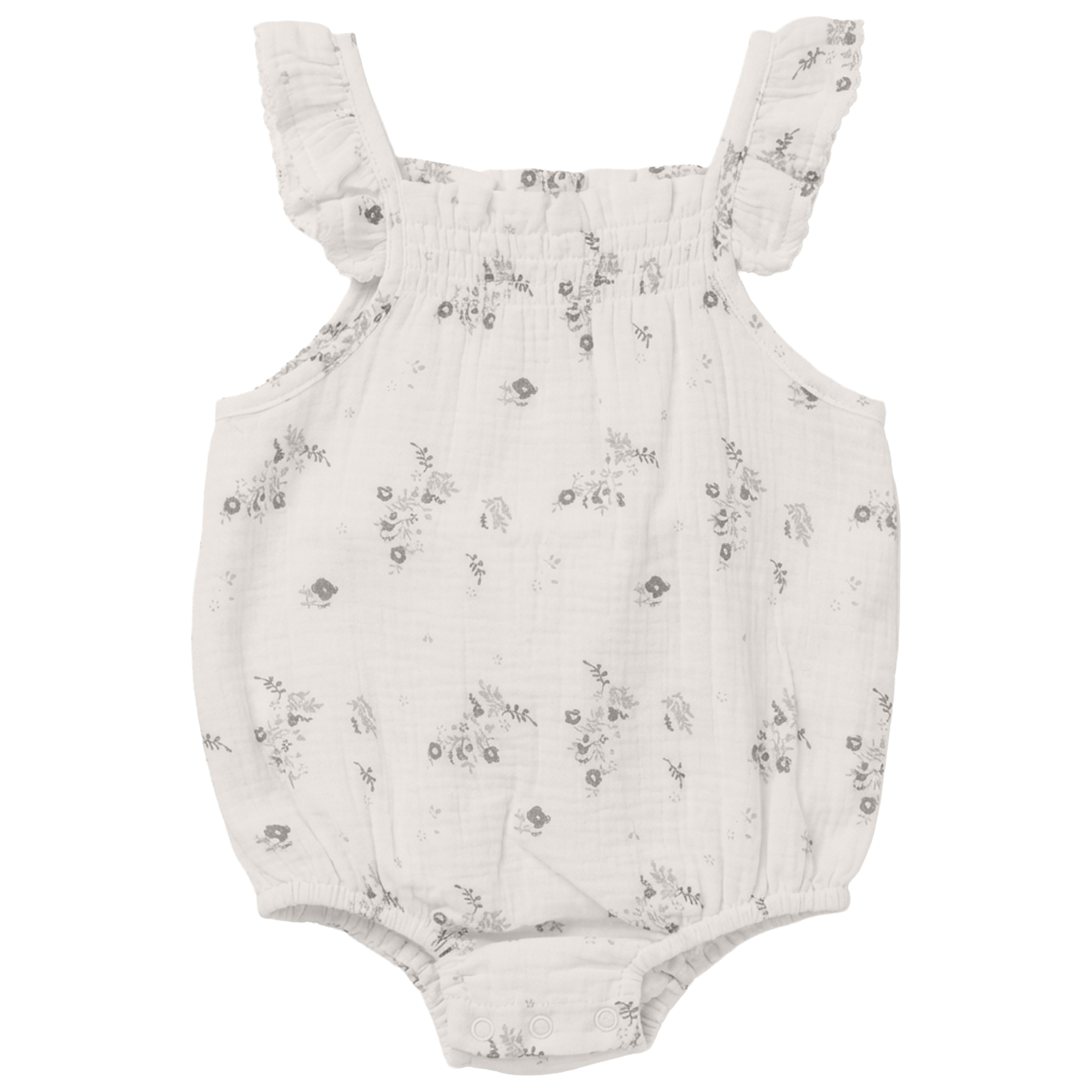 Baby Bubble With Ruffle in Powder by Little Fragile