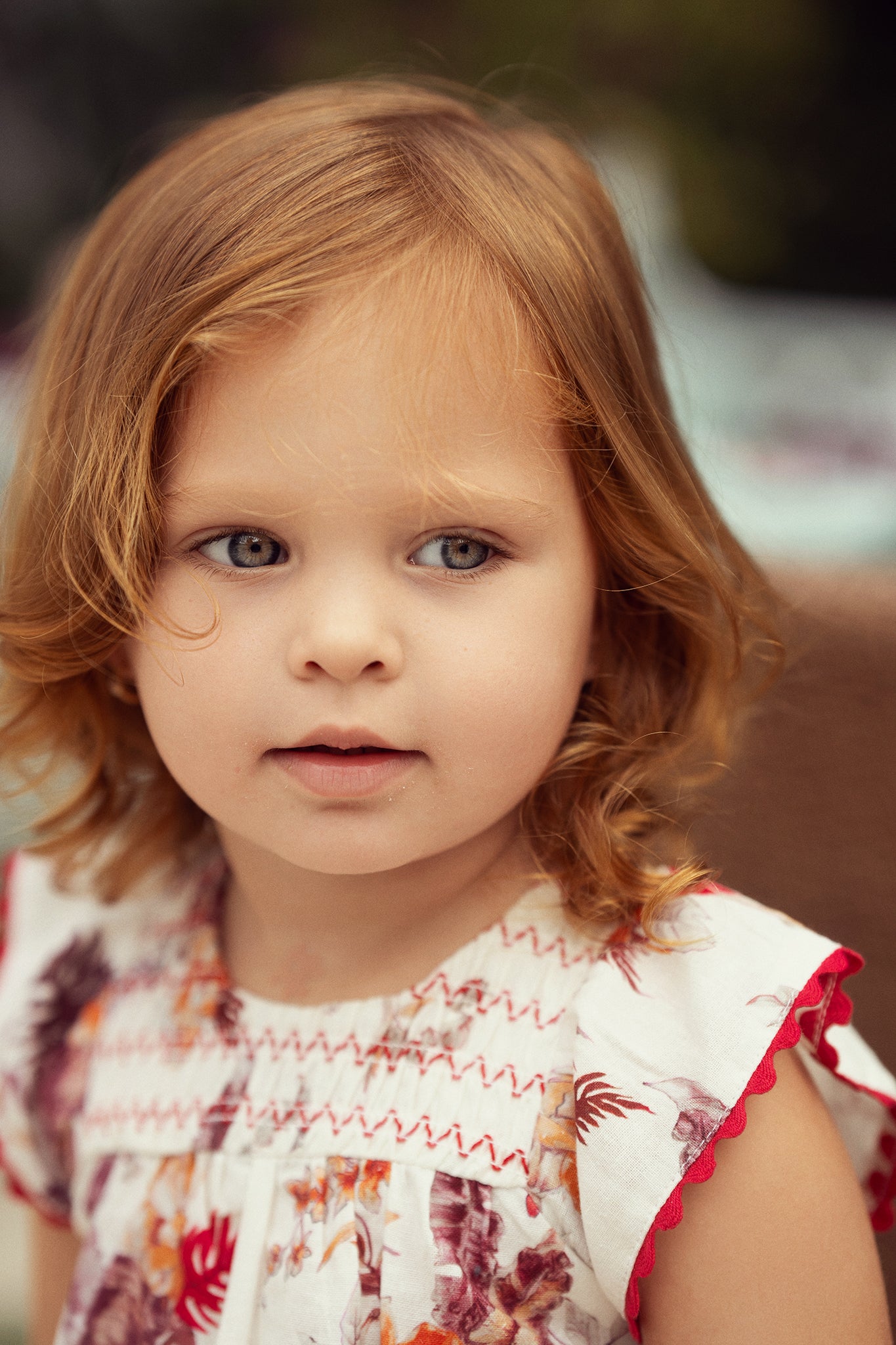 Floral Print Smocked Set in by Charlotte & George