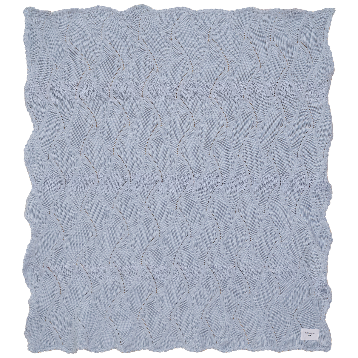 Chunky Blanket Jersey Knit Texture in Blue Grey One Size by Little Fragile