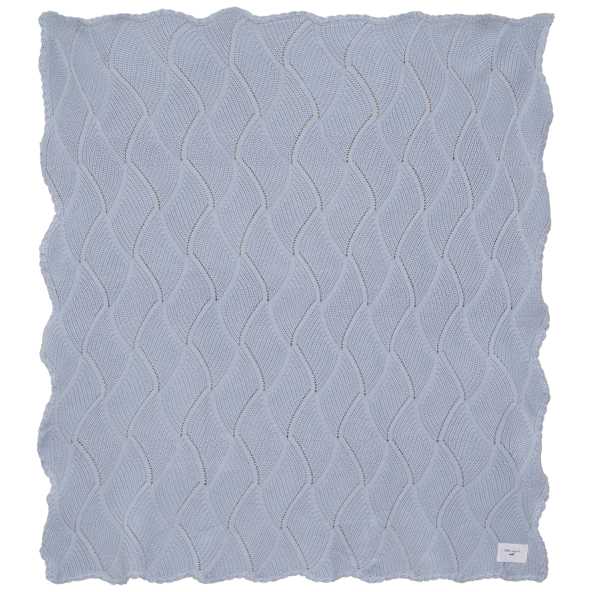 Chunky Blanket Jersey Knit Texture in Blue Grey One Size by Little Fragile