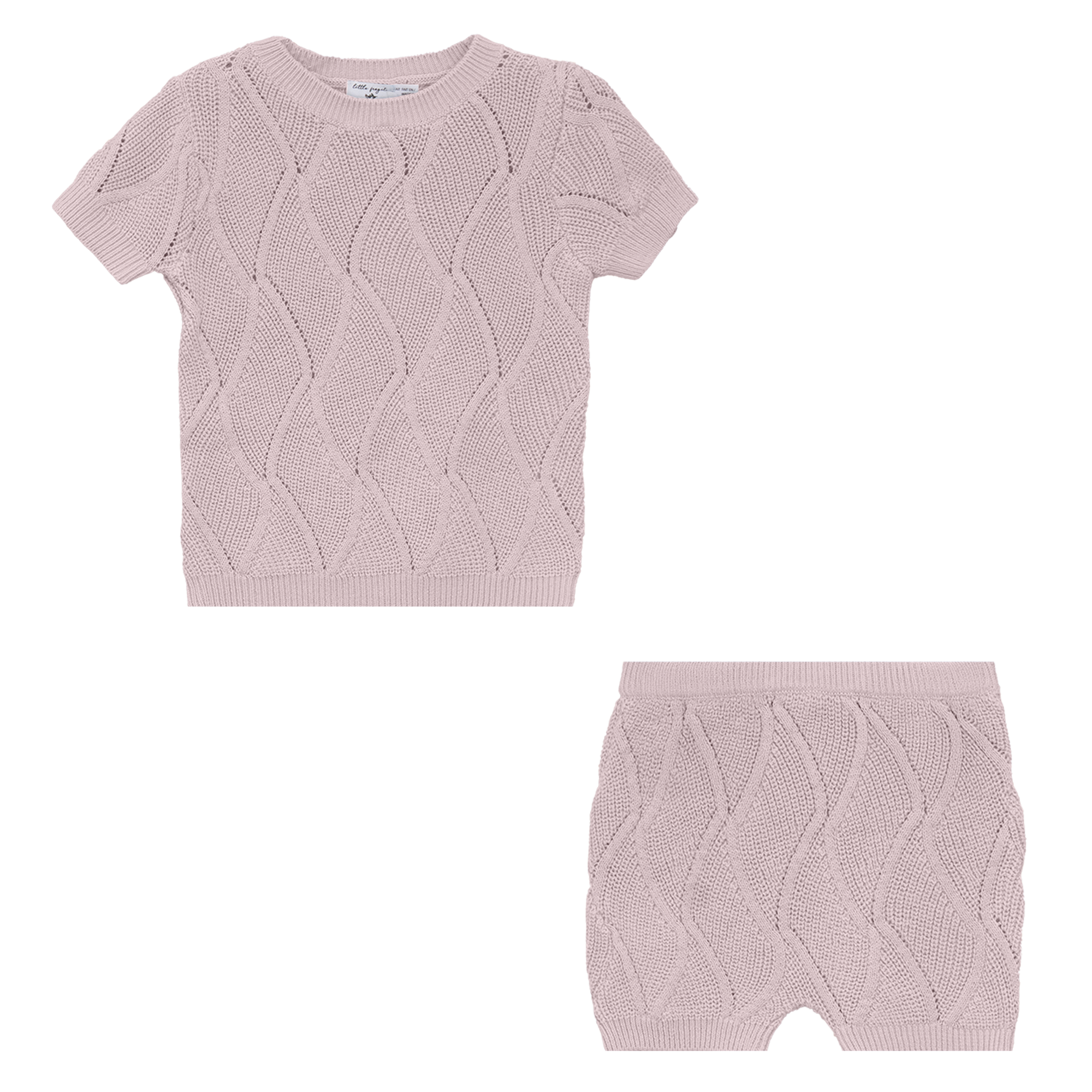 2 PC Set In Knit in Primrose by Little Fragile