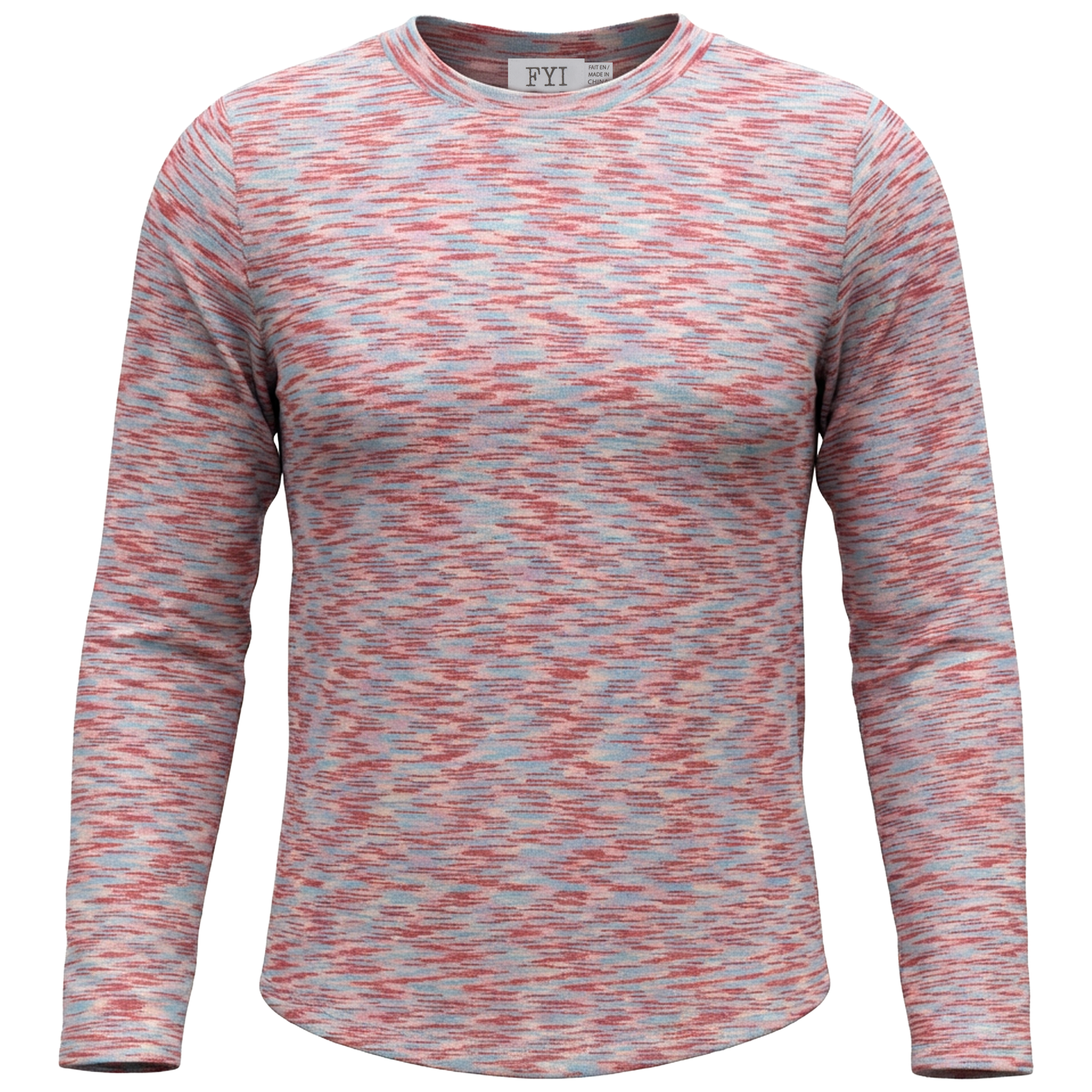 Multi Long Sleeves Top in Denim by FYI