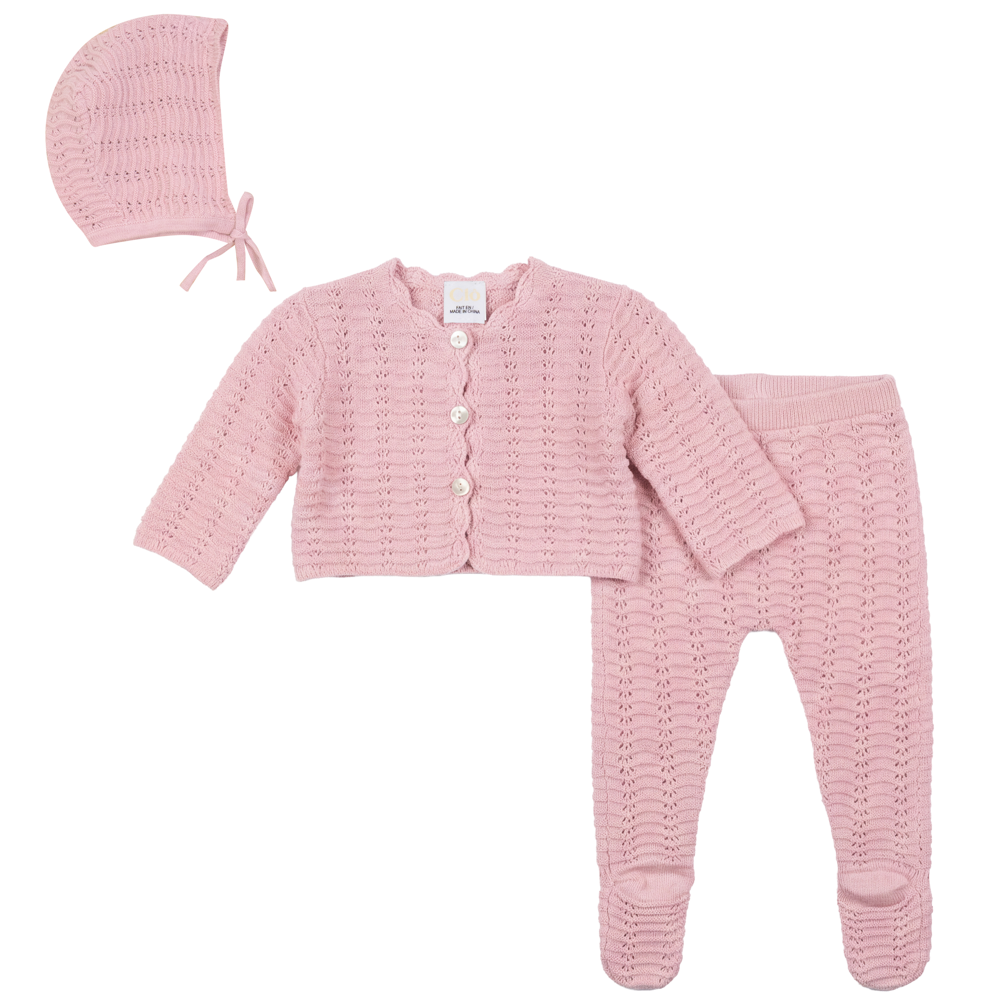 Three piece Knit Set in Petal by Clô