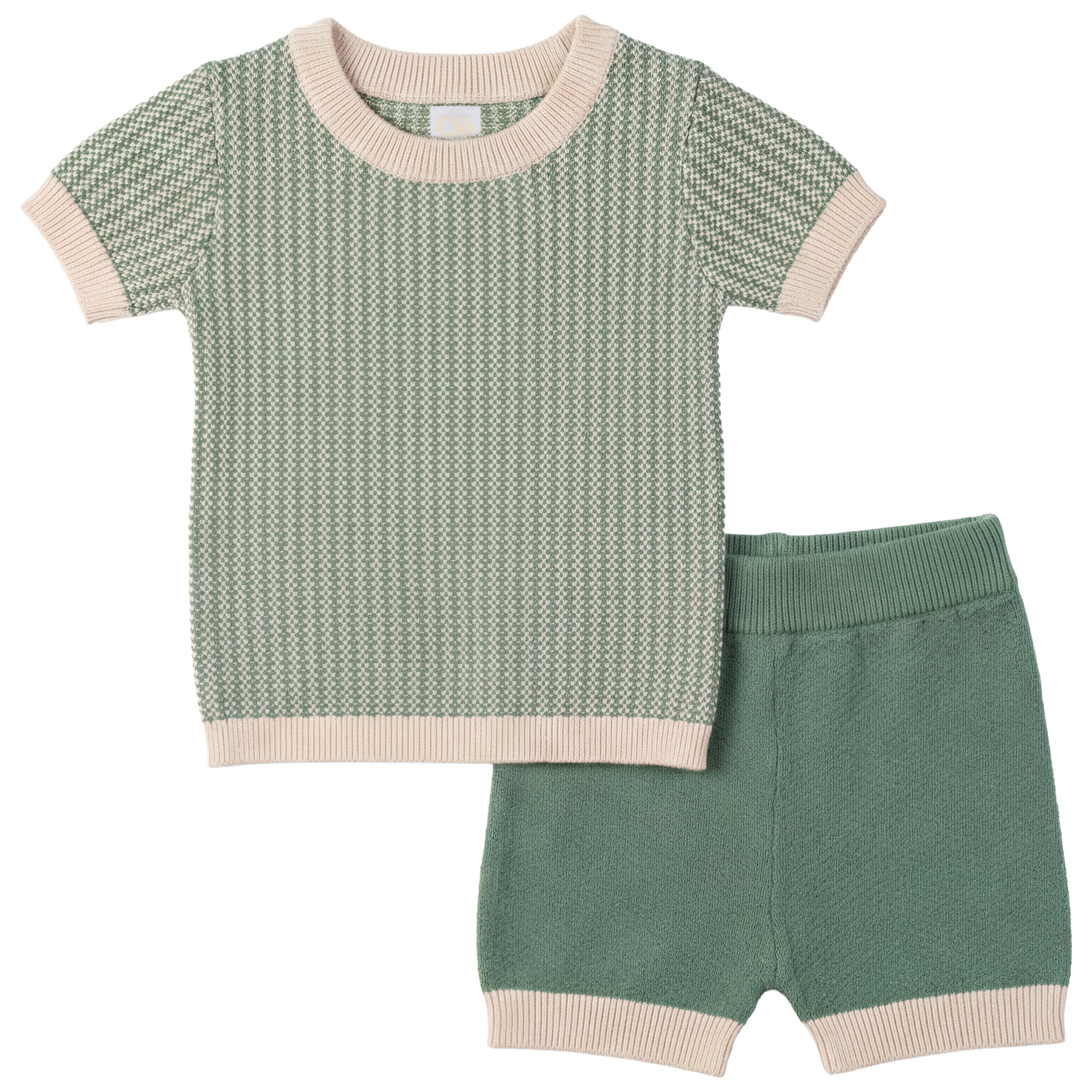 2 PC Set In Knit in Dark Sage by Clô