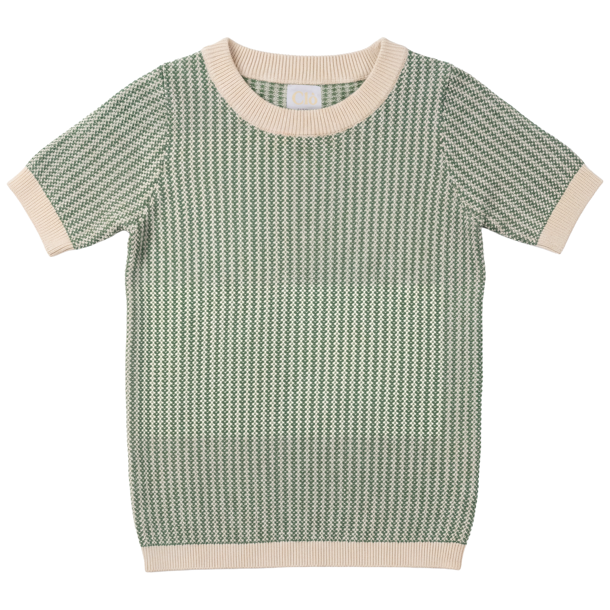 Crew In Knit Texture in Dark Sage by Clô