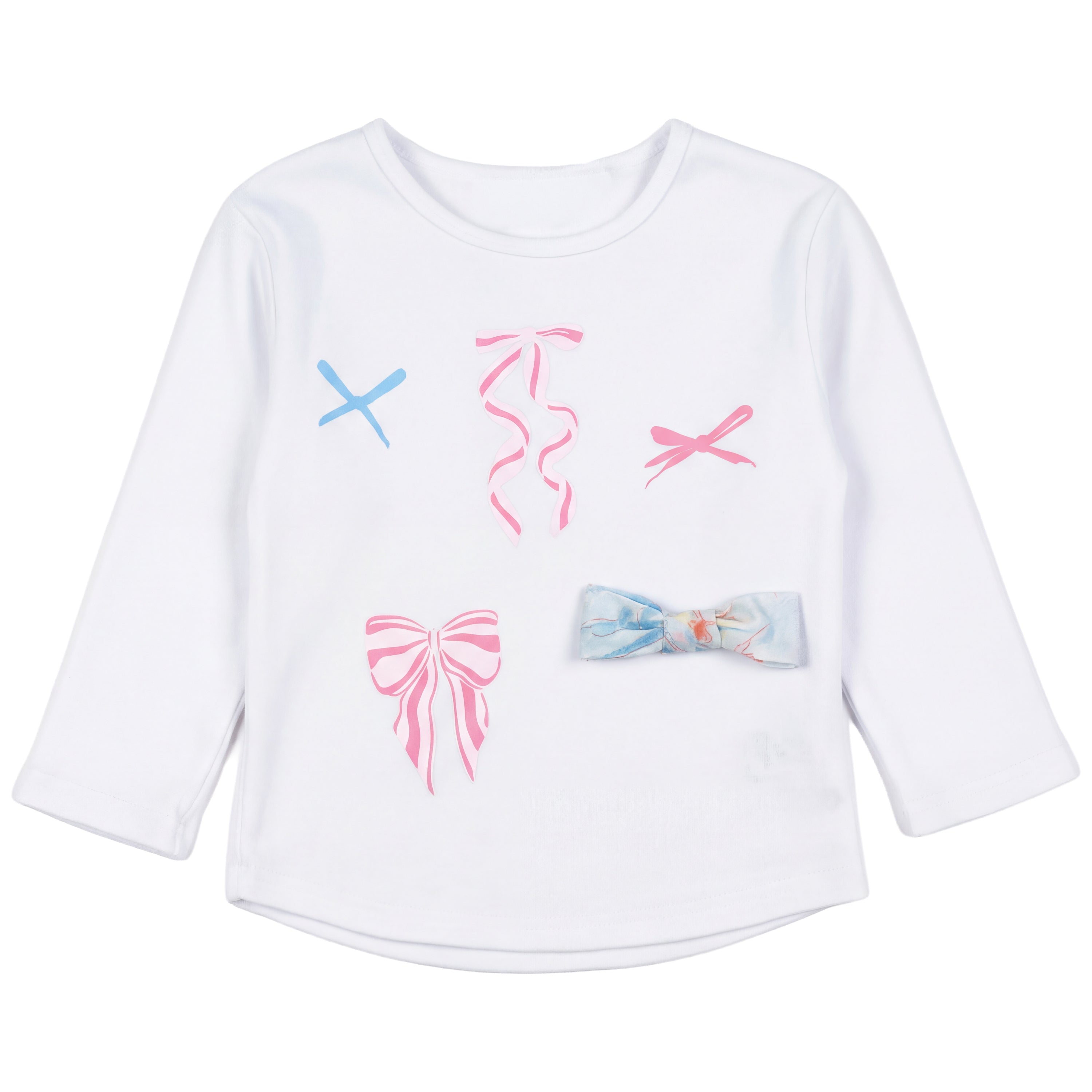 Bows Trim Top in White by Charlotte & George