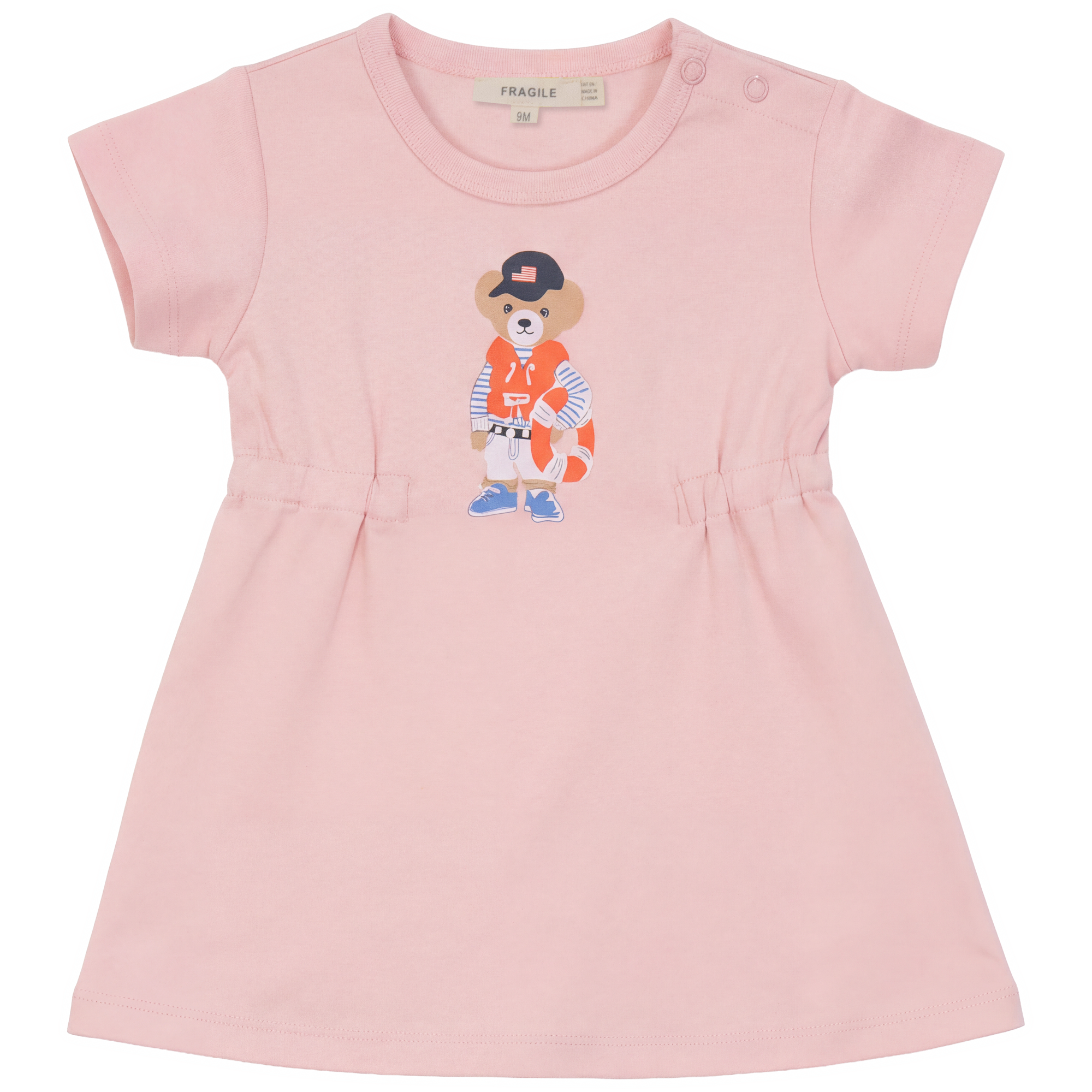 Bear Print Dress in Pink by Fragile