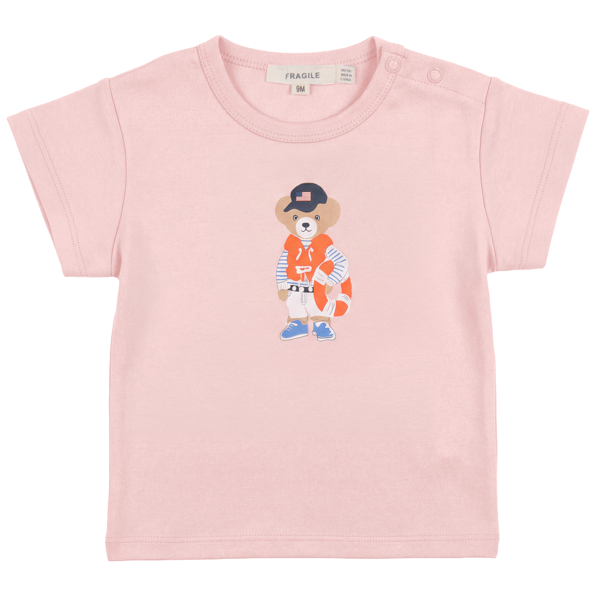 Bear Print Top in Pink by Fragile