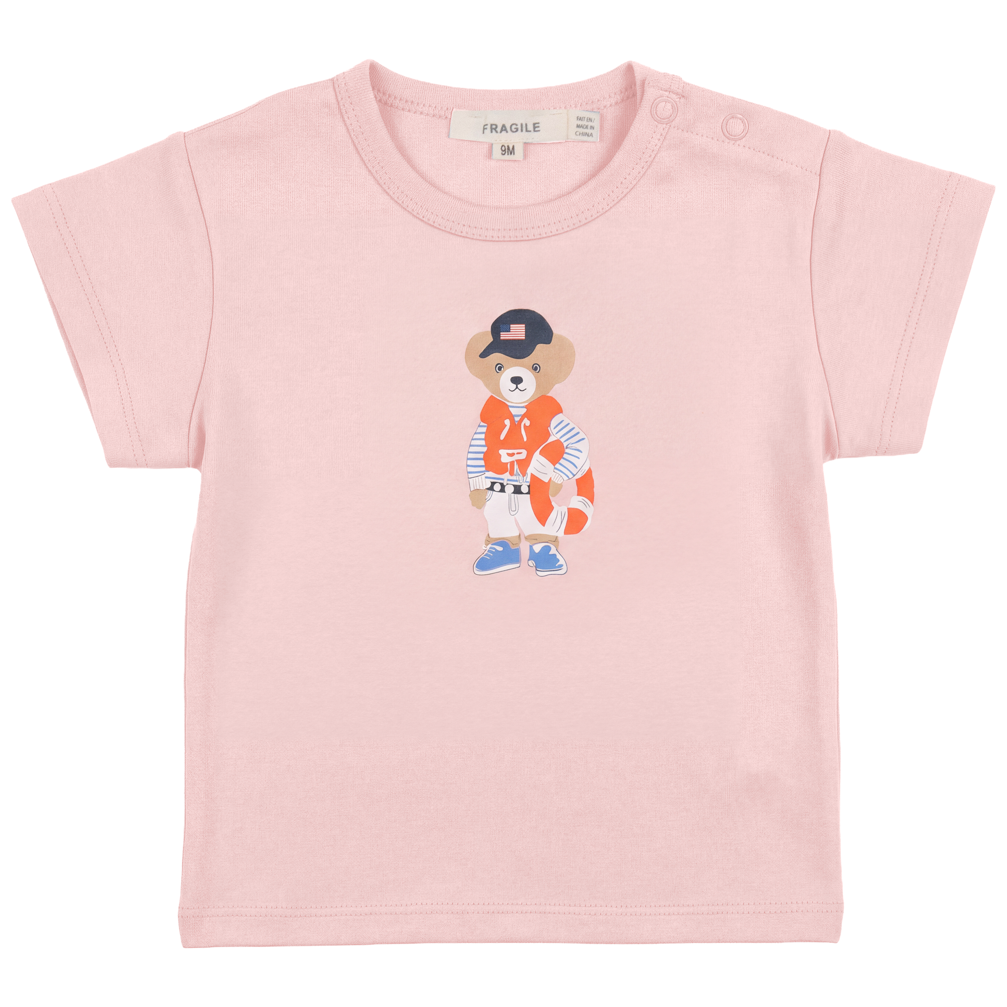 Bear Print Top in Pink by Fragile