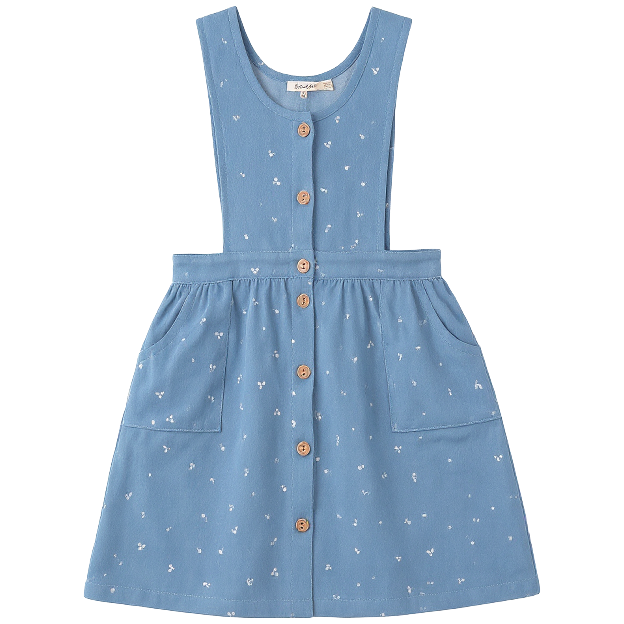 Cherry Woven Denim Jumper in Light Denim by Lola