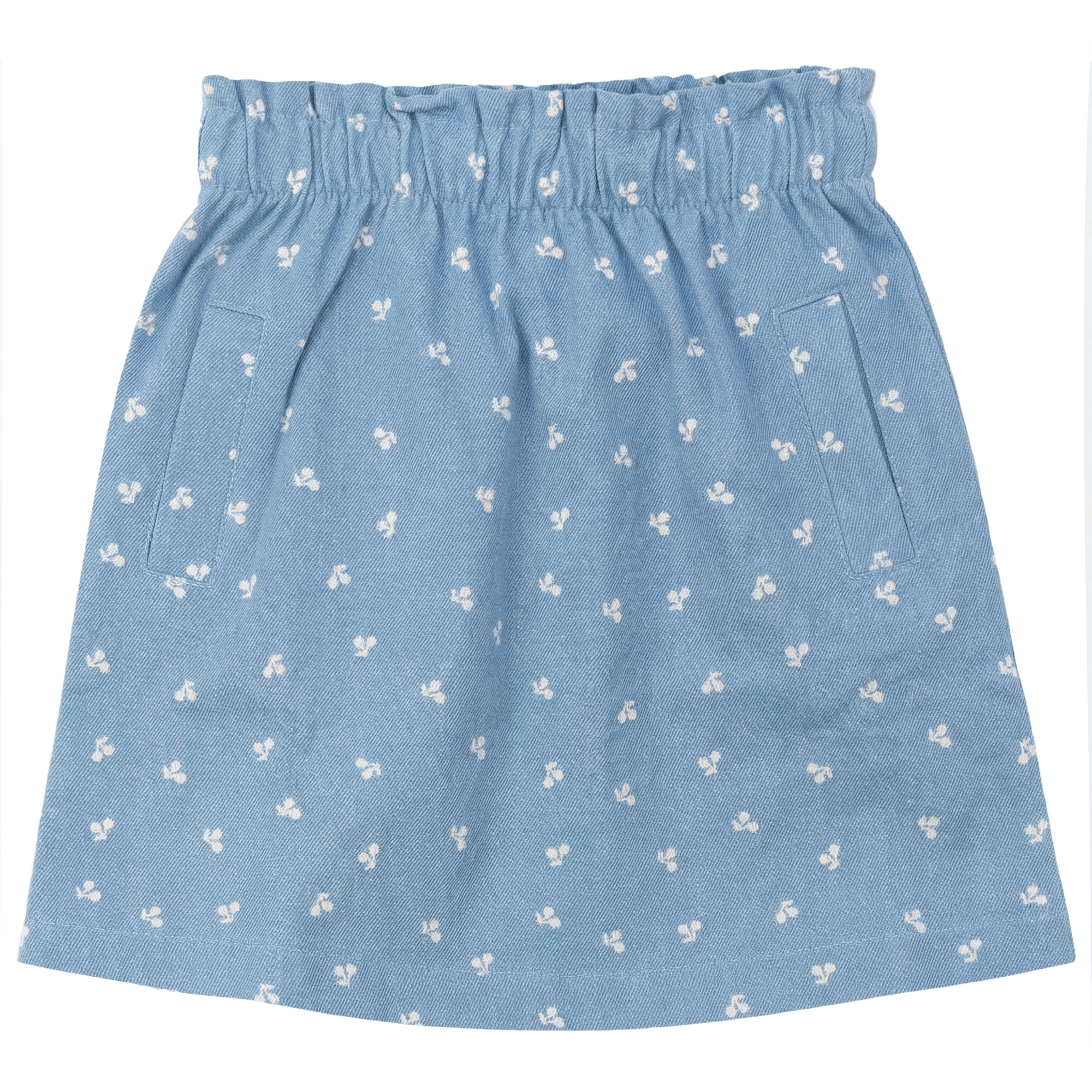 Cherry Denim Skirt in Light Denim by Lola