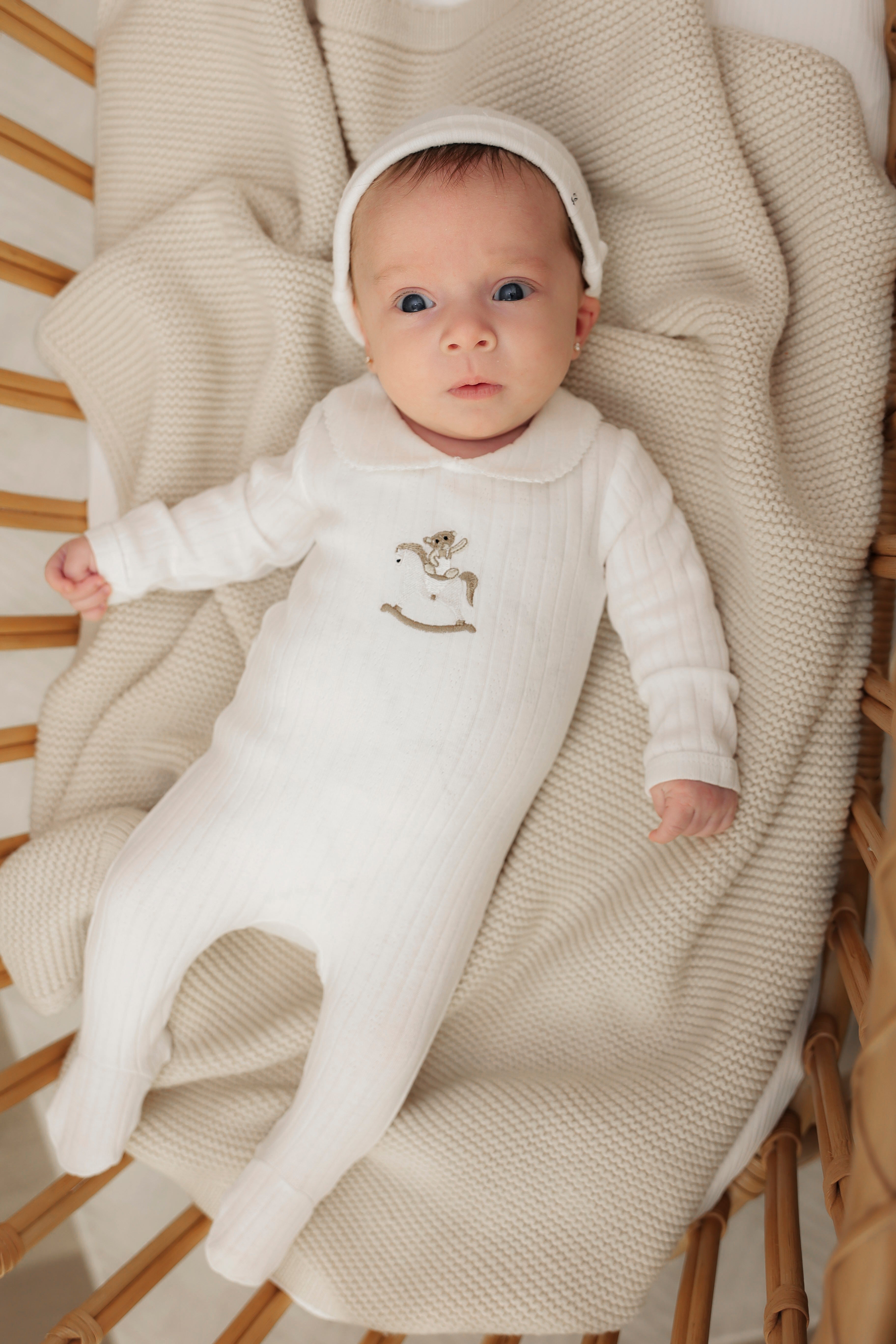 Horse Bear Print Onesie in by Little Fragile
