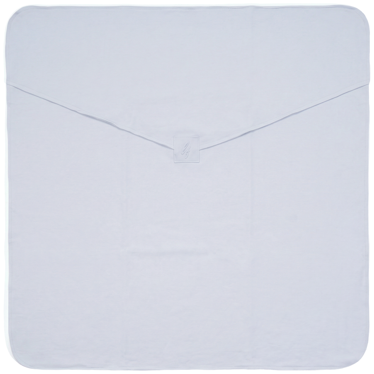 French Terry Baby Blanket With Raw Edges in Misty Blue One Size by Little Fragile