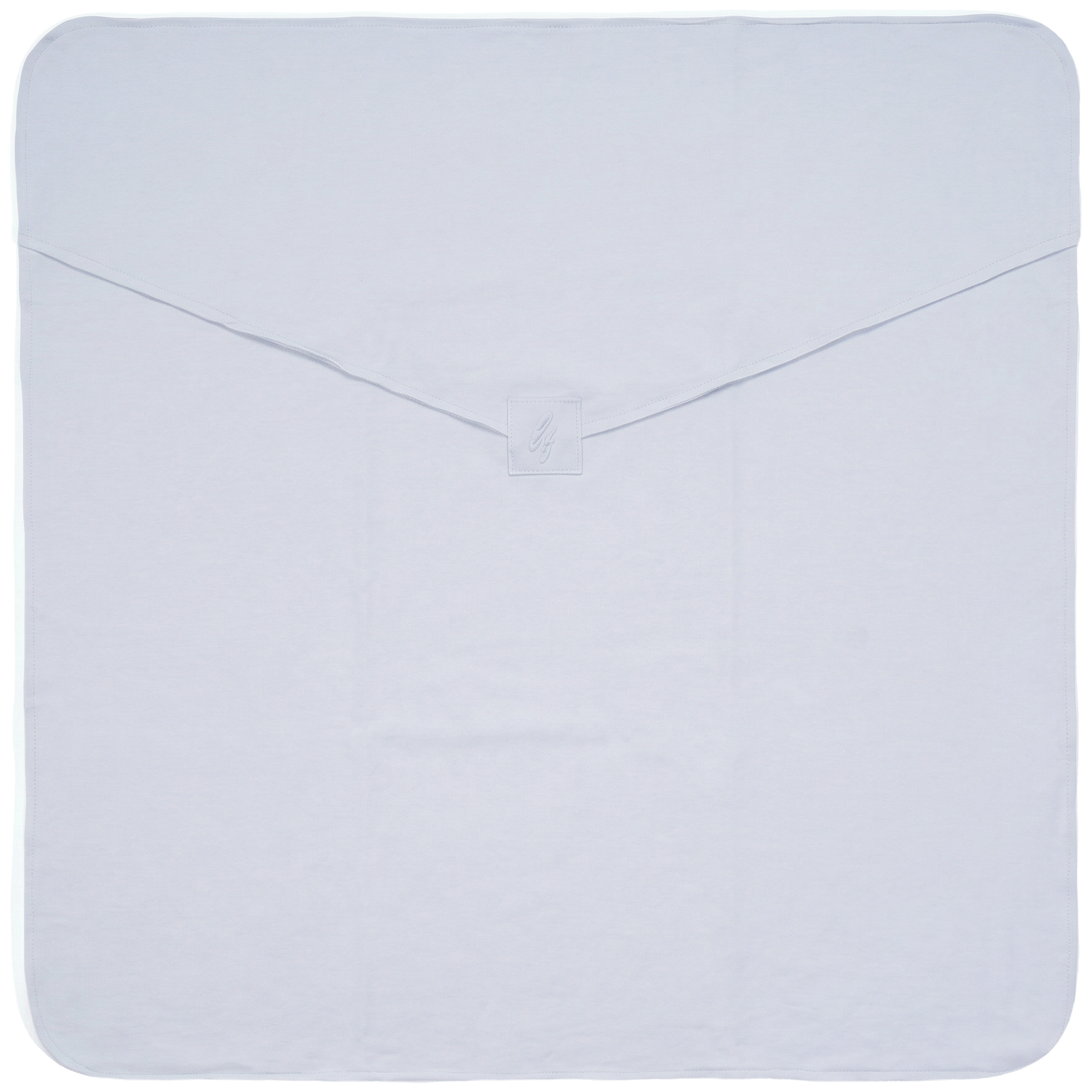 French Terry Baby Blanket With Raw Edges in Misty Blue One Size by Little Fragile