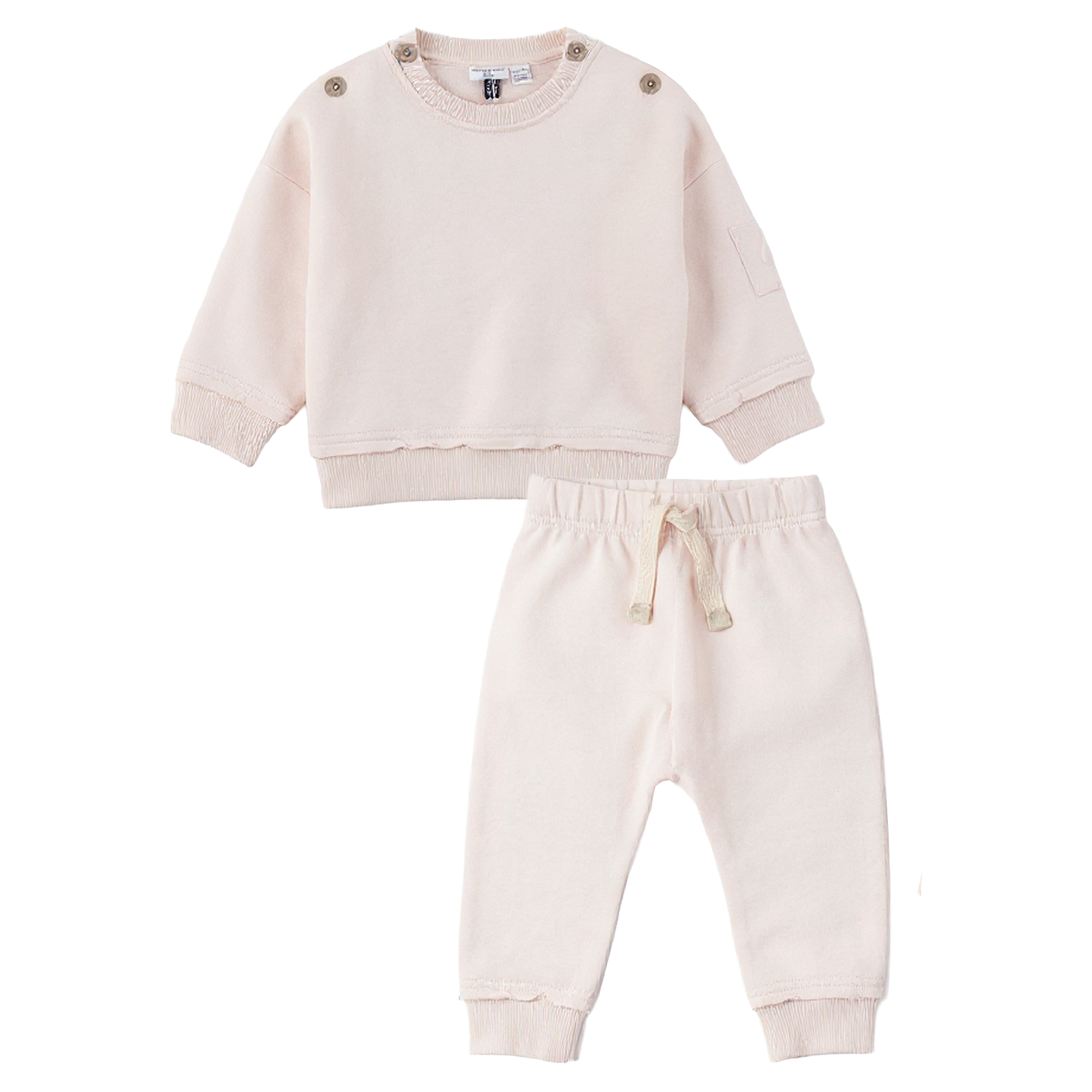 French Terry Sweatshirt Set in Light Blush by Little Fragile