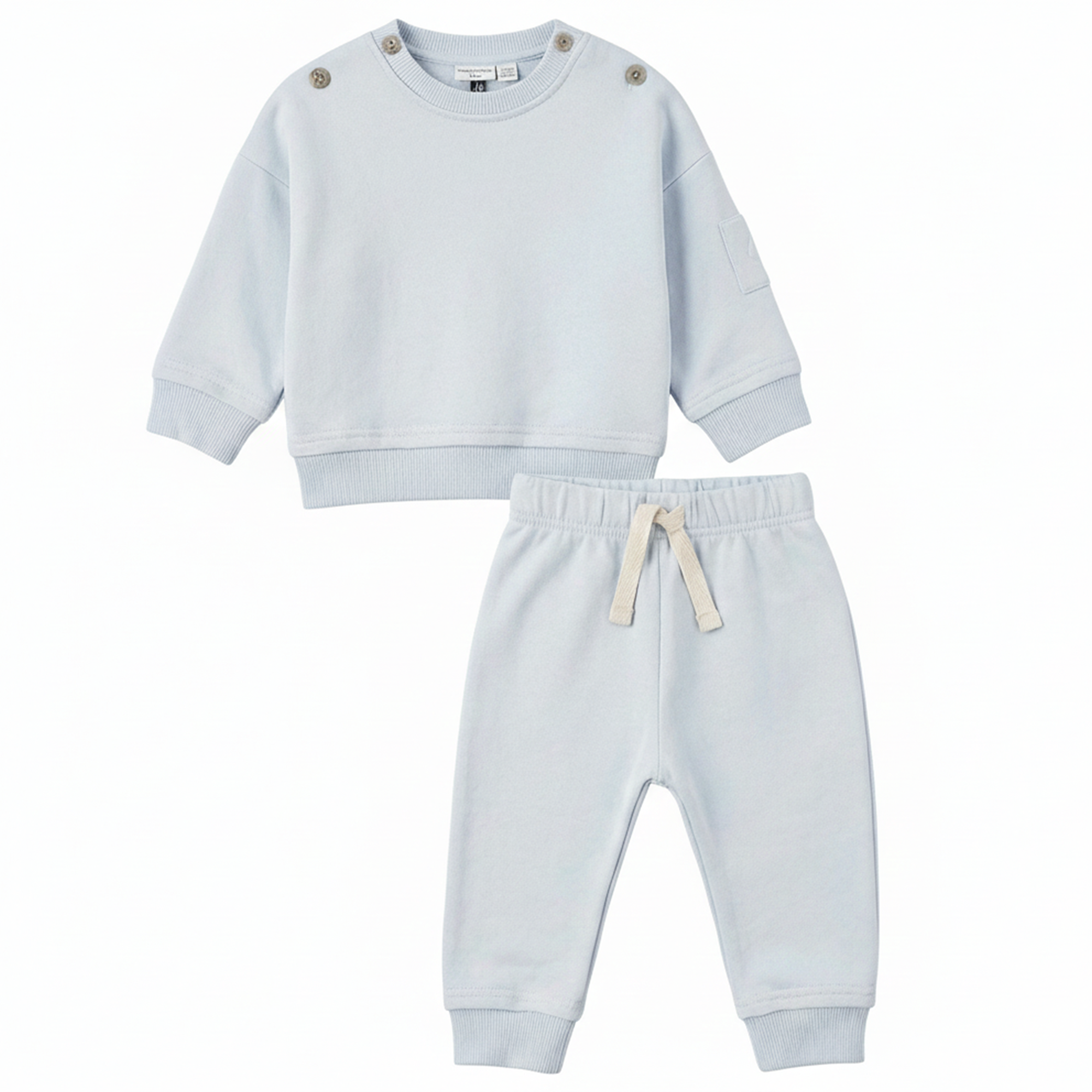 French Terry Sweatshirt Set in Misty Blue by Little Fragile