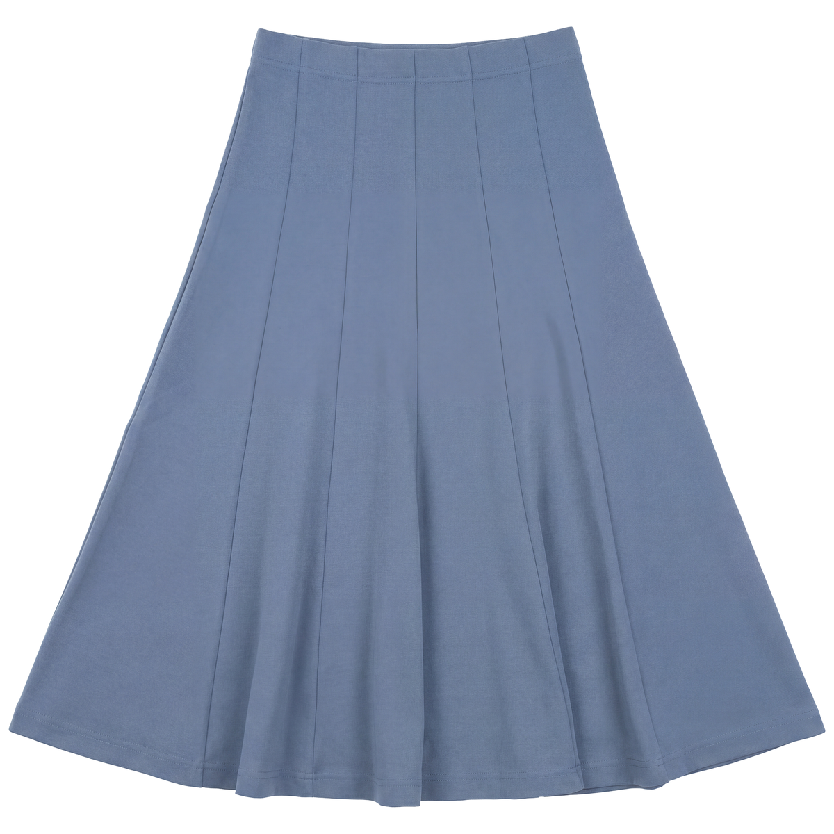 Midi Length Panelled Skirt in Denim by 5 Stars