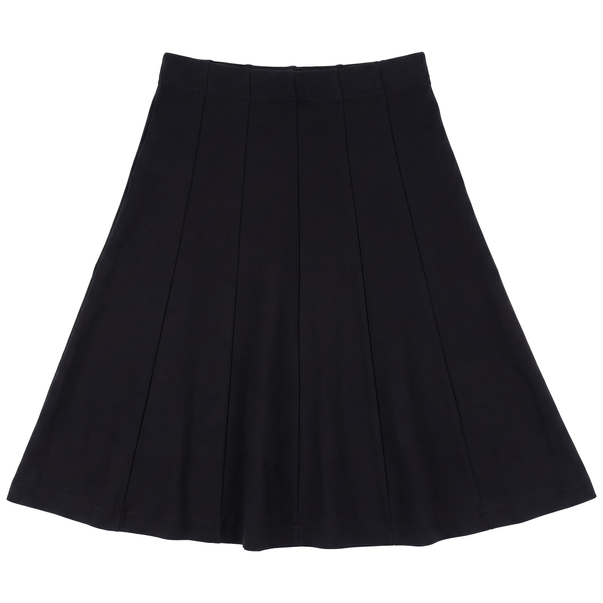 Short Length Panelled Skirt in Black by 5 Stars