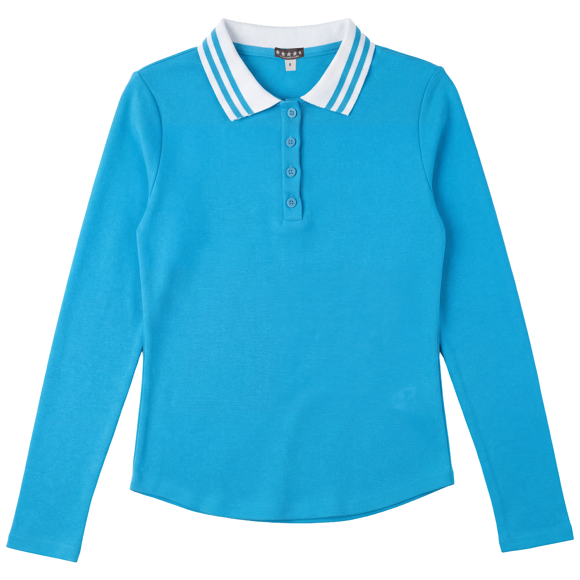 Polo Striped Top in Malibu Blue by 5 Stars