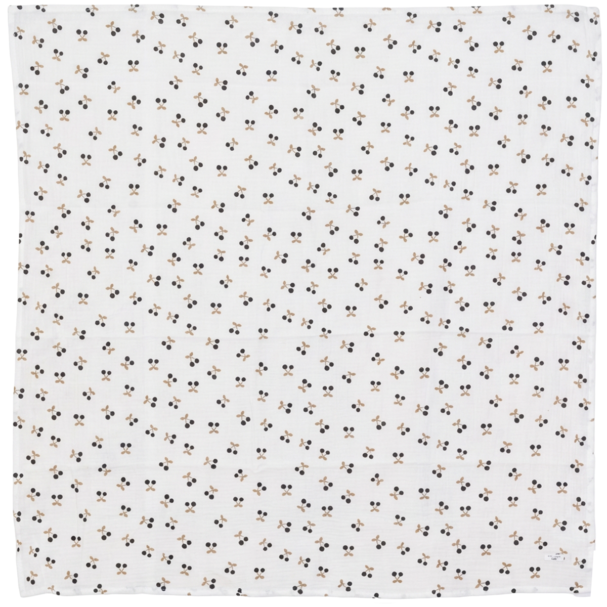 Cherry Print Crinkle Swaddle in White One Size by Little Fragile