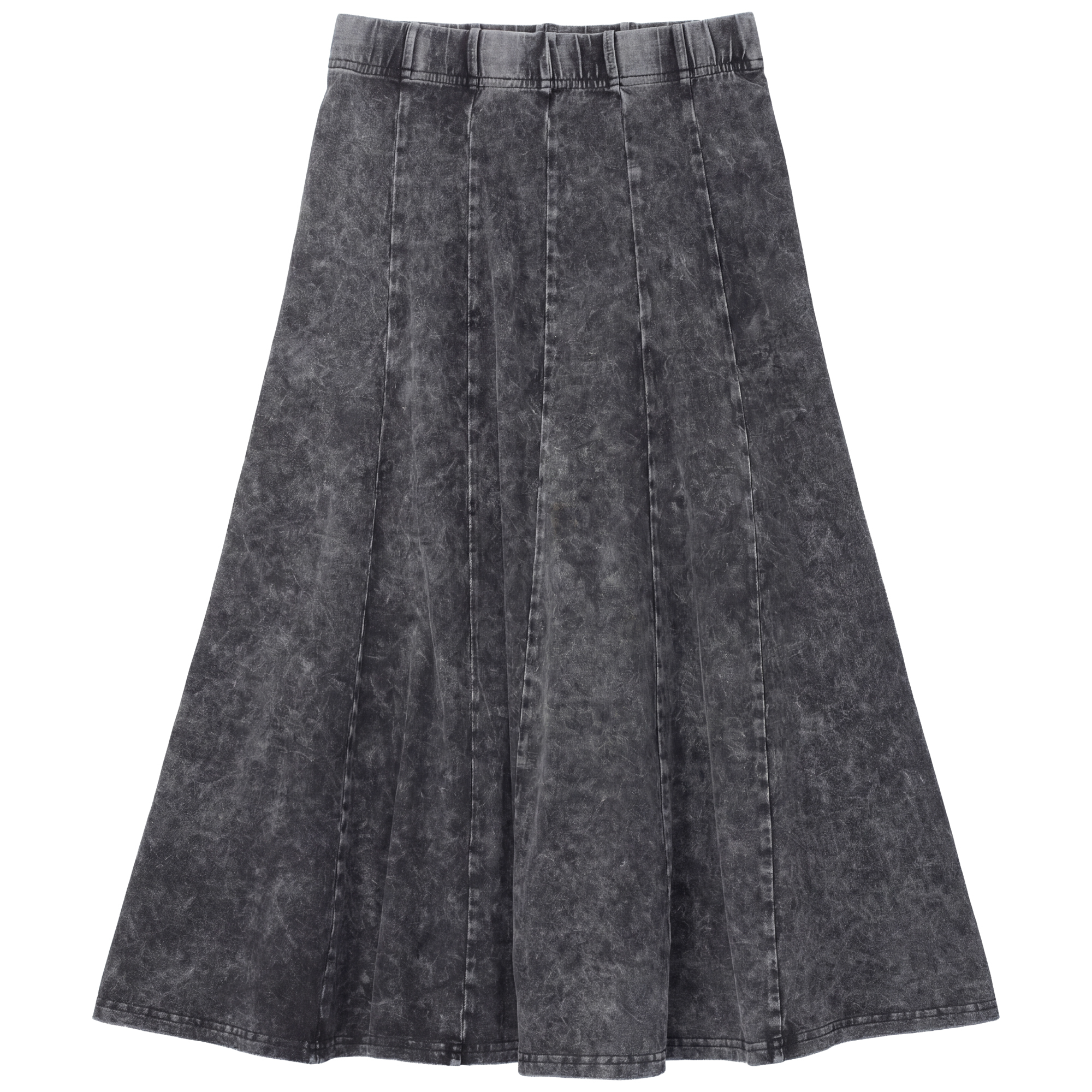 Washed Panelled Skirt in by 5 Stars