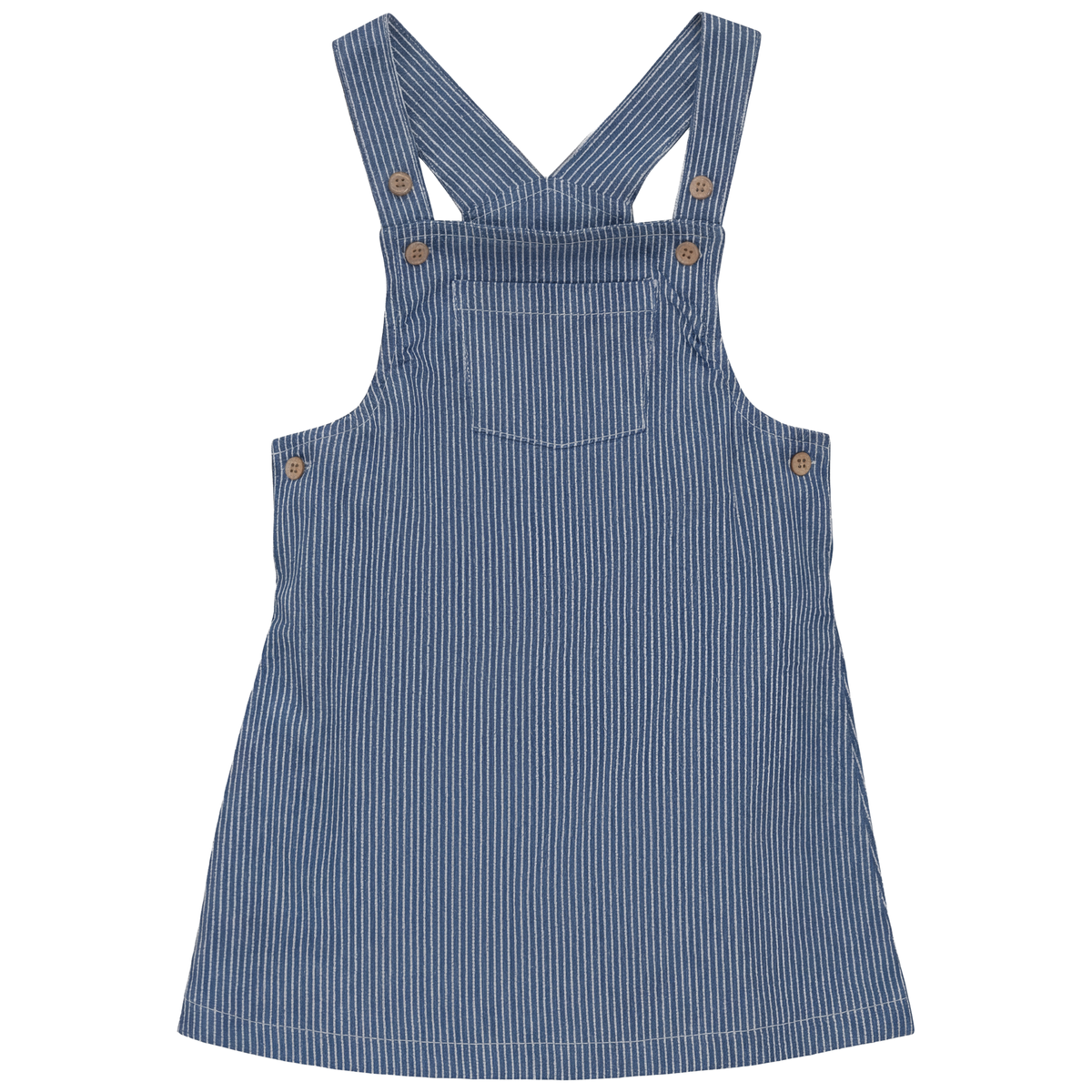 Striped Denim Jumper in Medium Denim White by FYI
