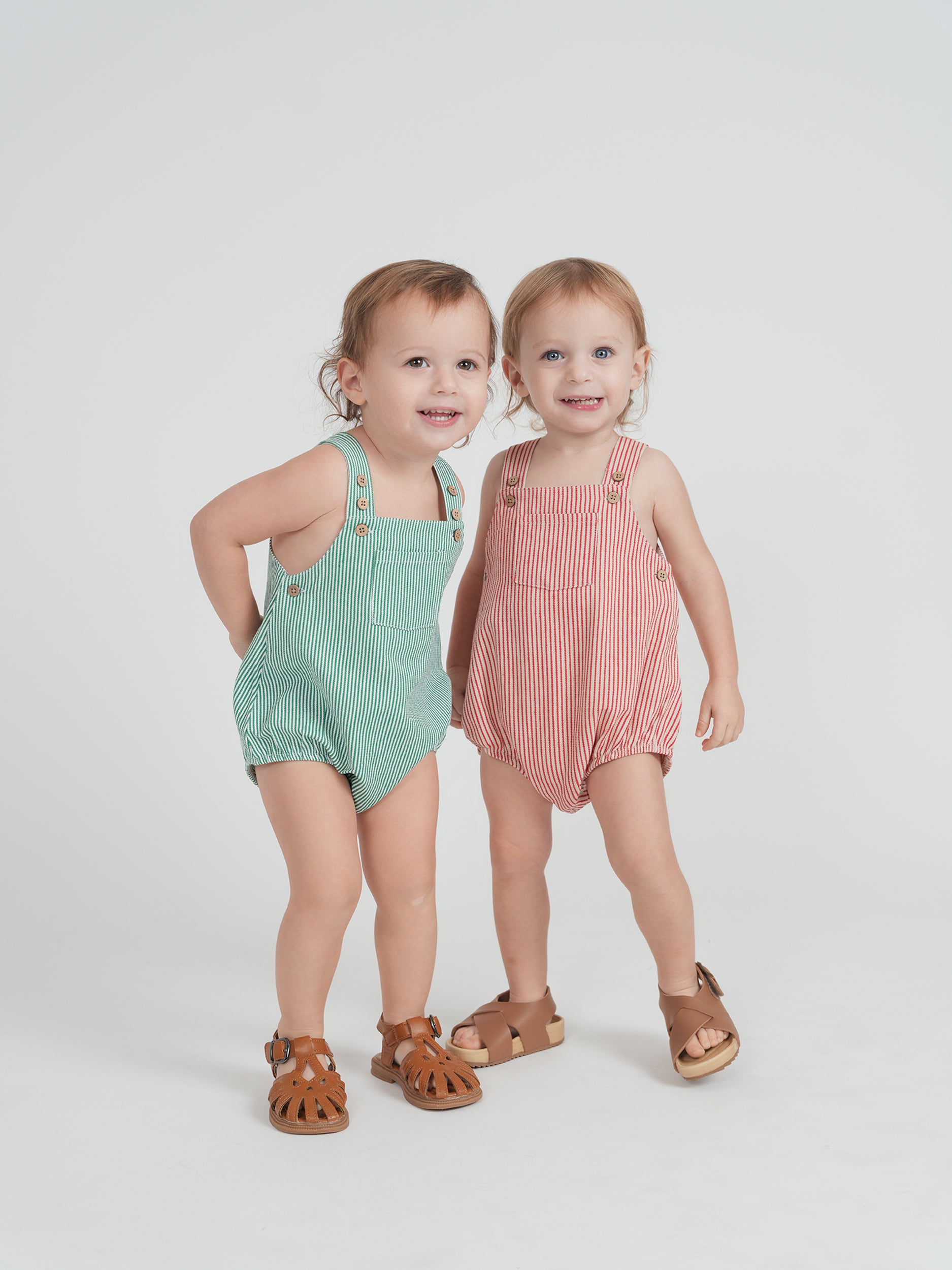 Striped Denim Overall in by FYI