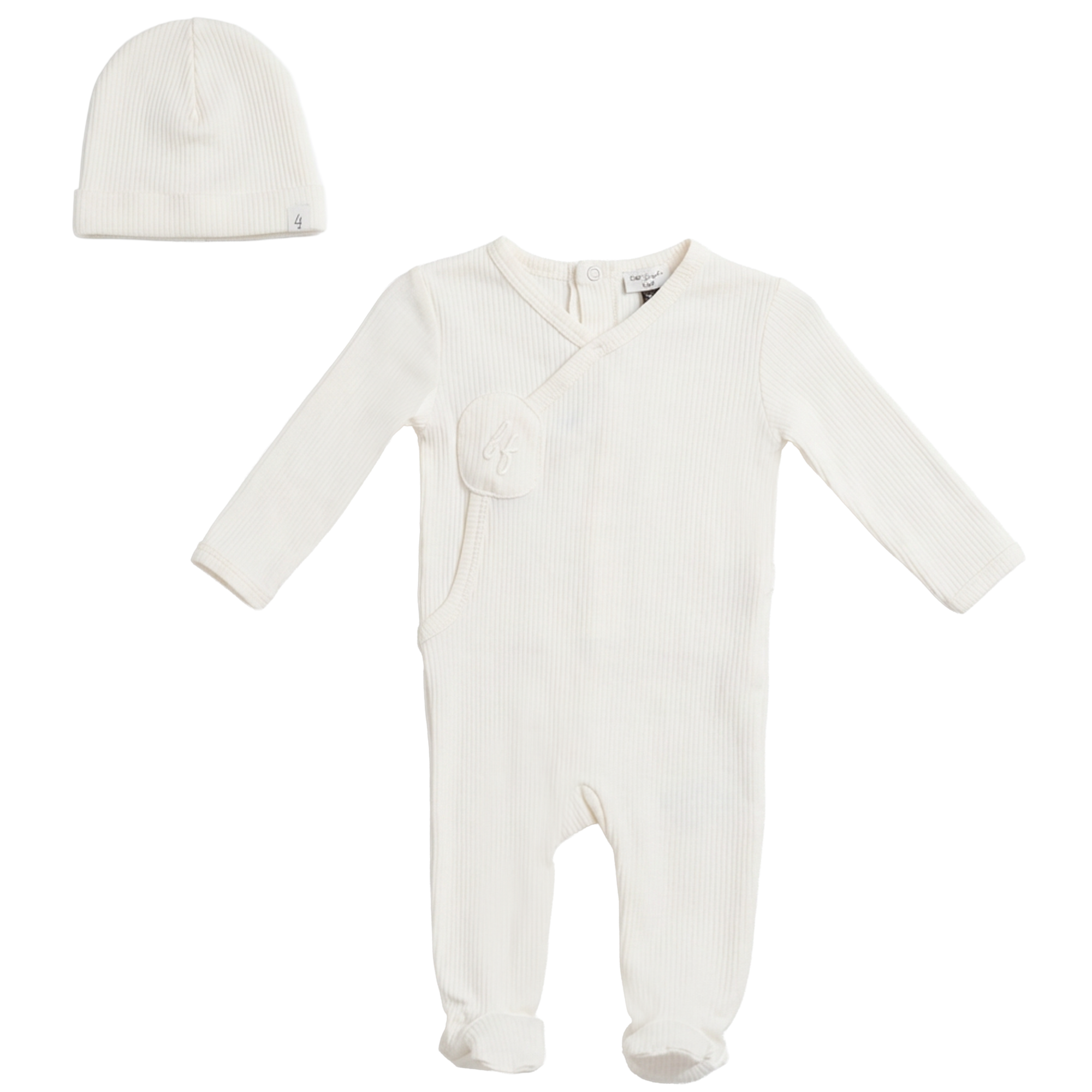 Baby Solid Romper Set in Powder by Little Fragile