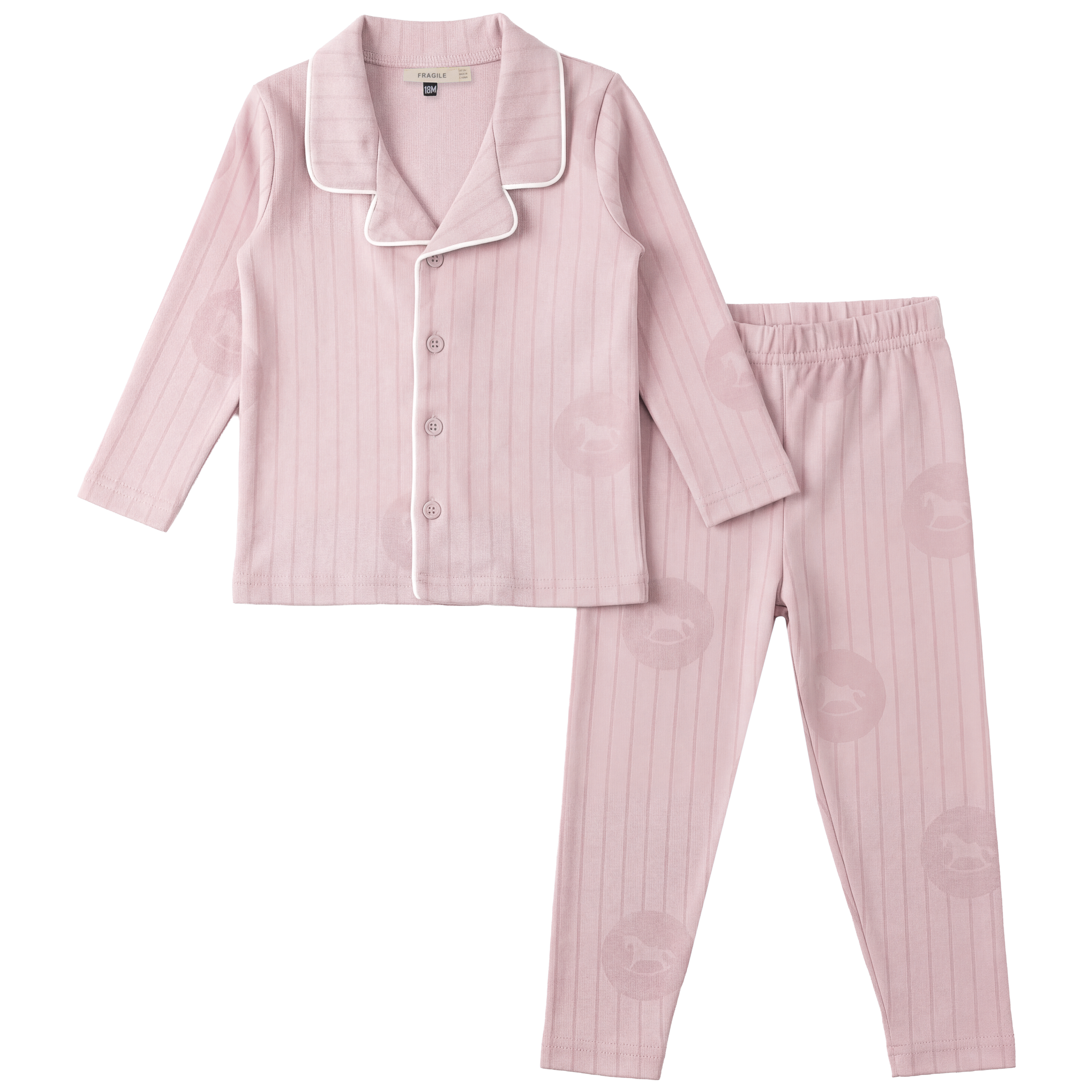 Pyjamas With Lapel 2 PC in Petal by Fragile