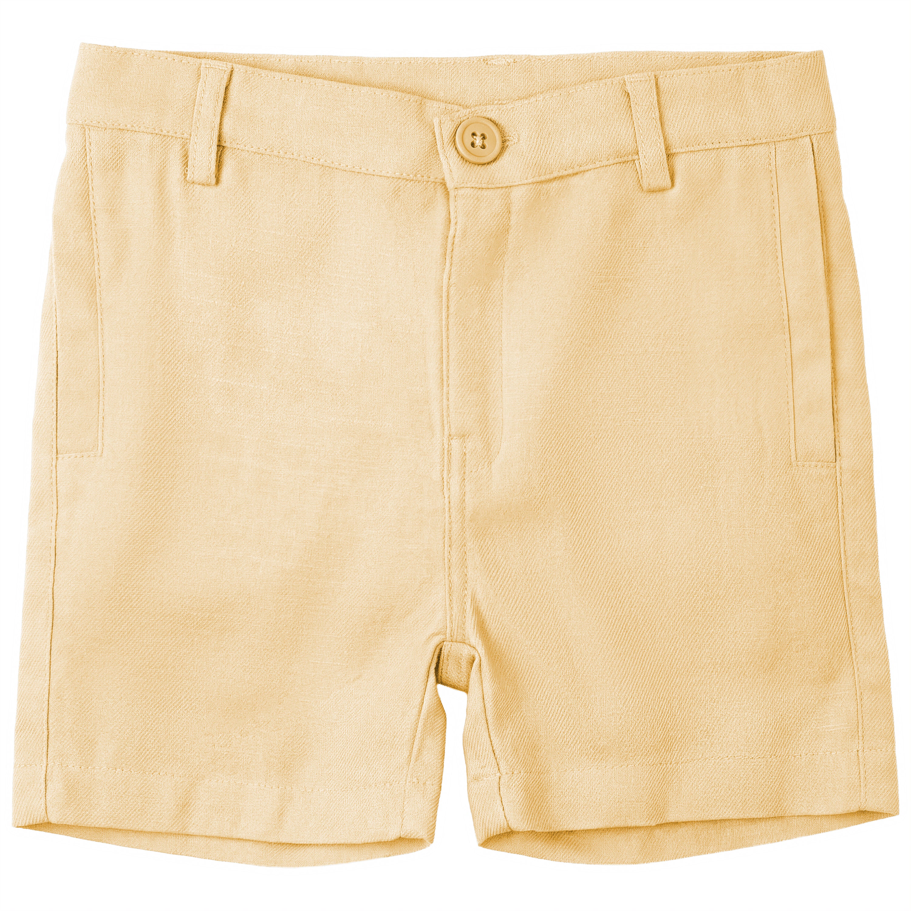 Woven Shorts in Pastel Yellow by Charlotte & George