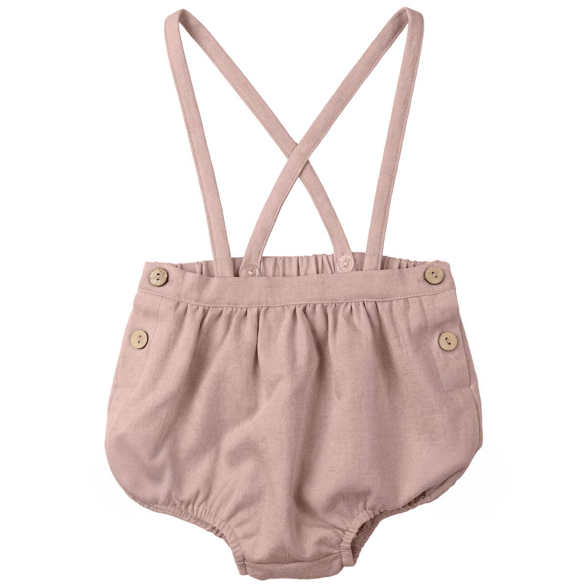 Overall In Solid Woven in Dusty Coral by Charlotte & George