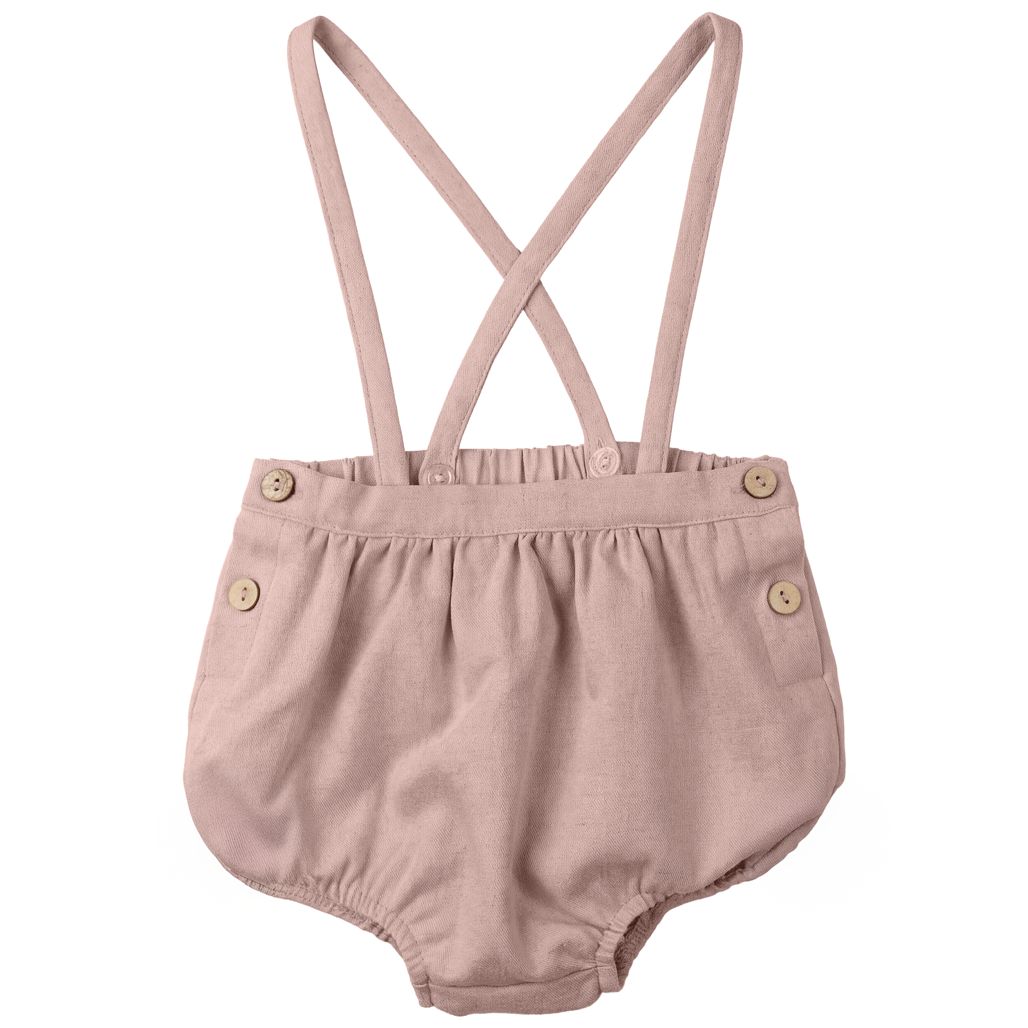 Overall In Solid Woven in Dusty Coral by Charlotte & George