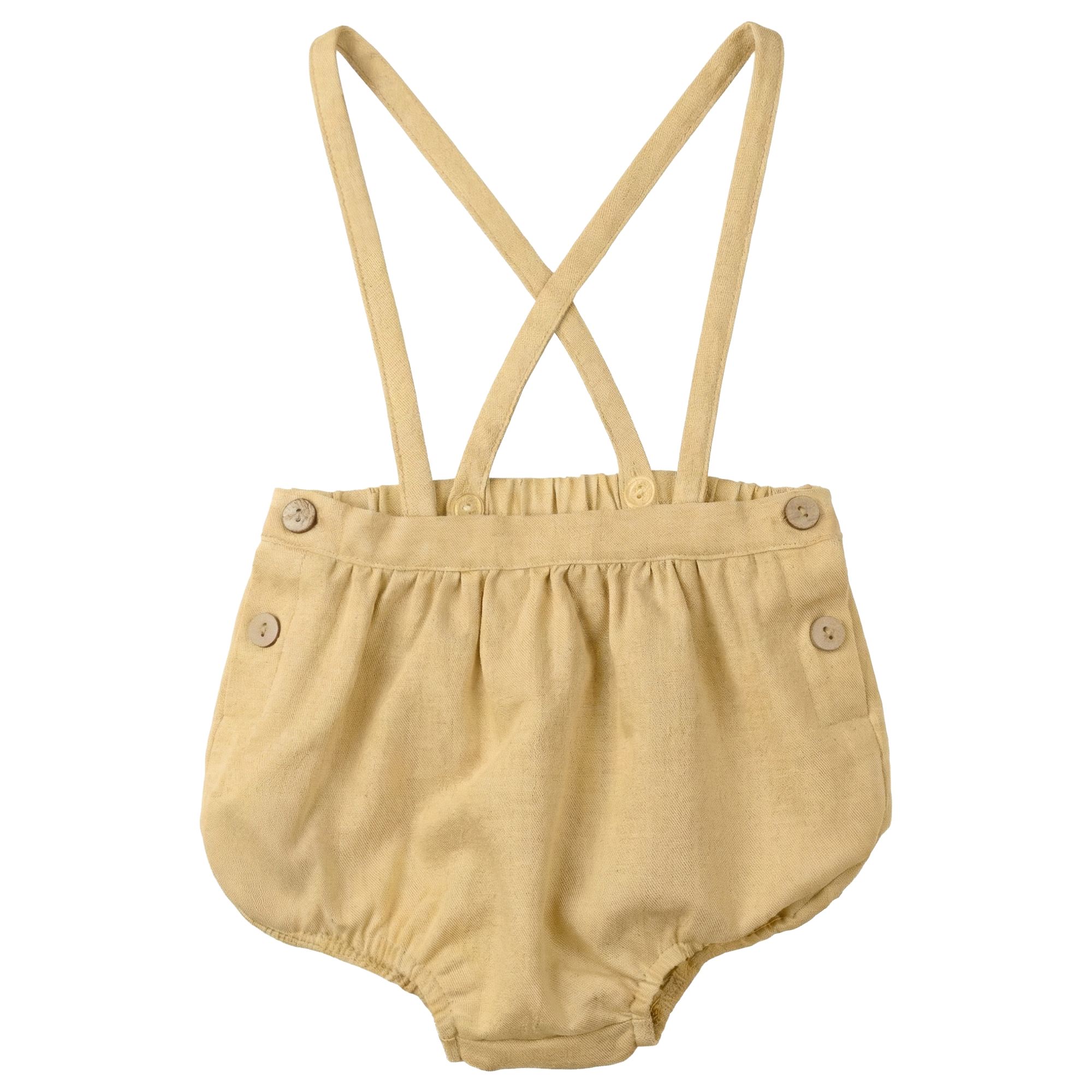 Overall In Solid Woven in Pastel Yellow by Charlotte & George