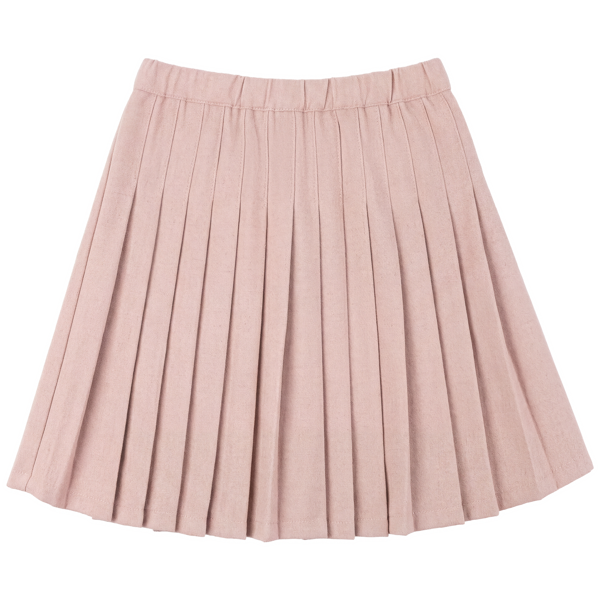 Woven Pleated Skirt in Dusty Coral by Charlotte & George