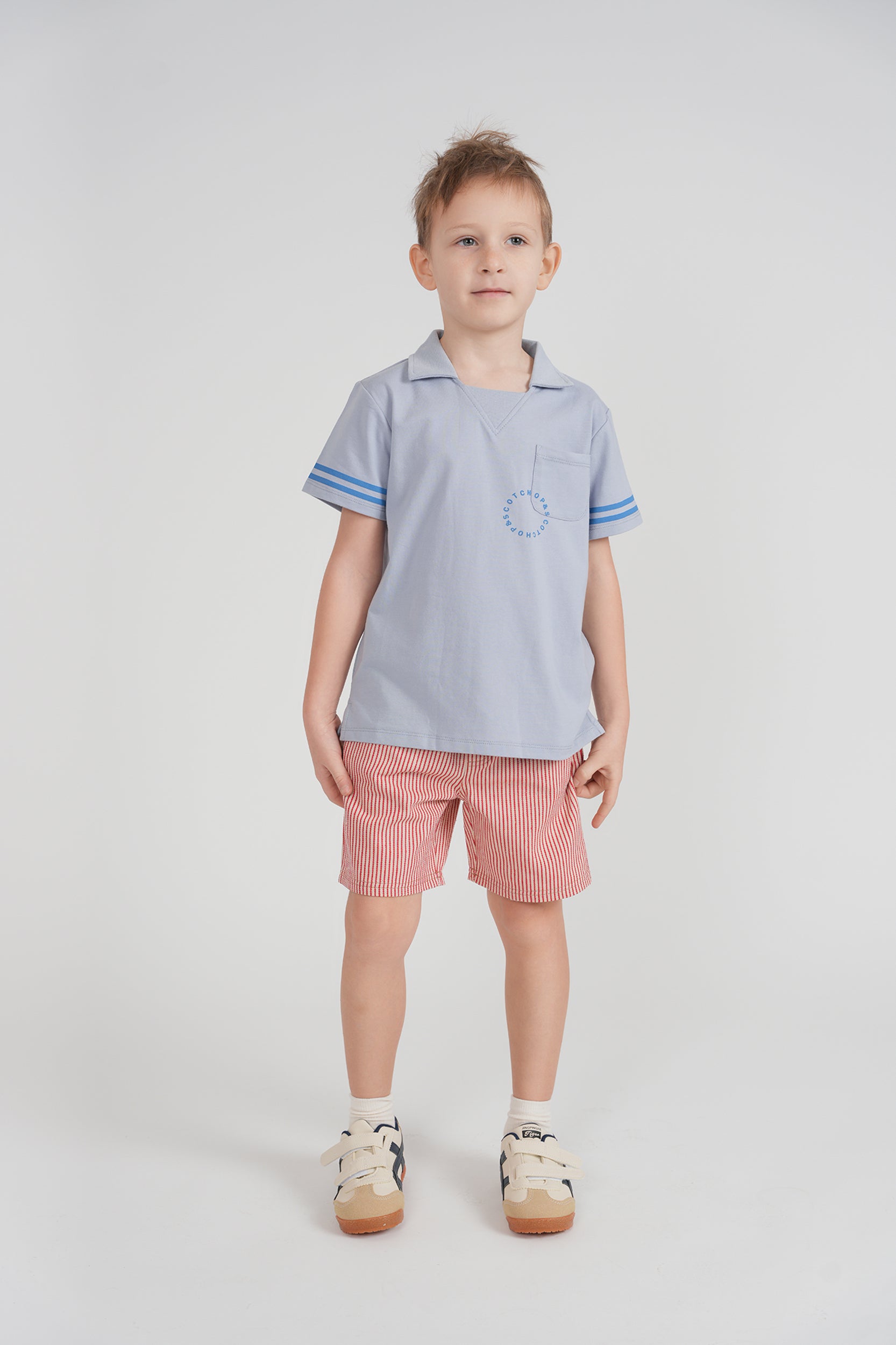 Top With Stripes At Sleeves in by Hopscotch