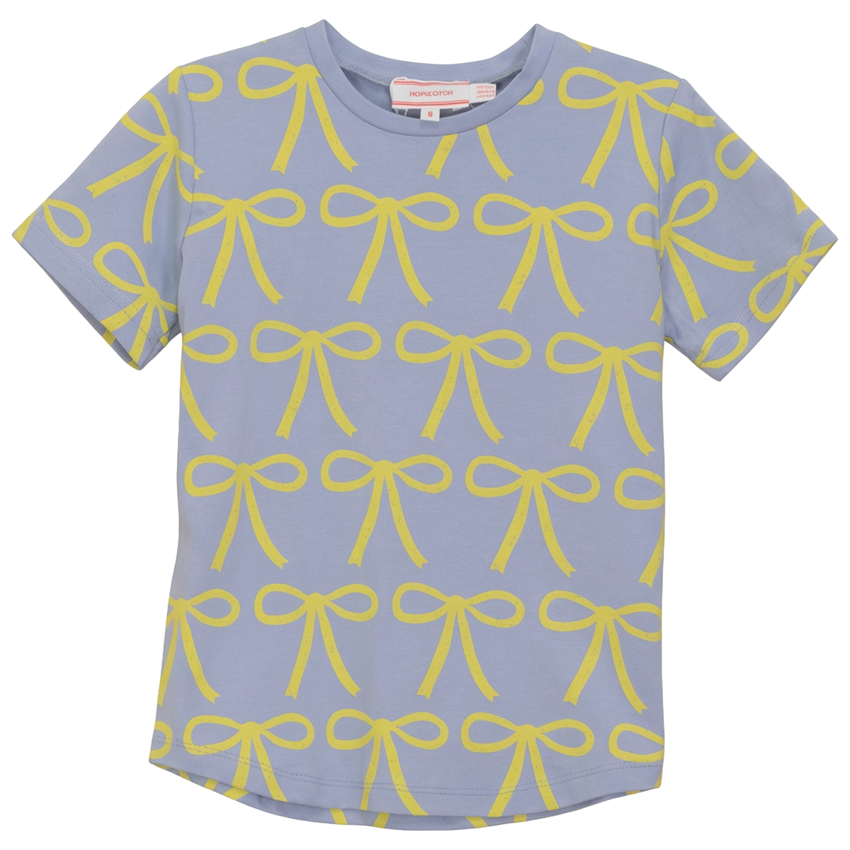 Top With Bows Print in Ice Blue by Hopscotch