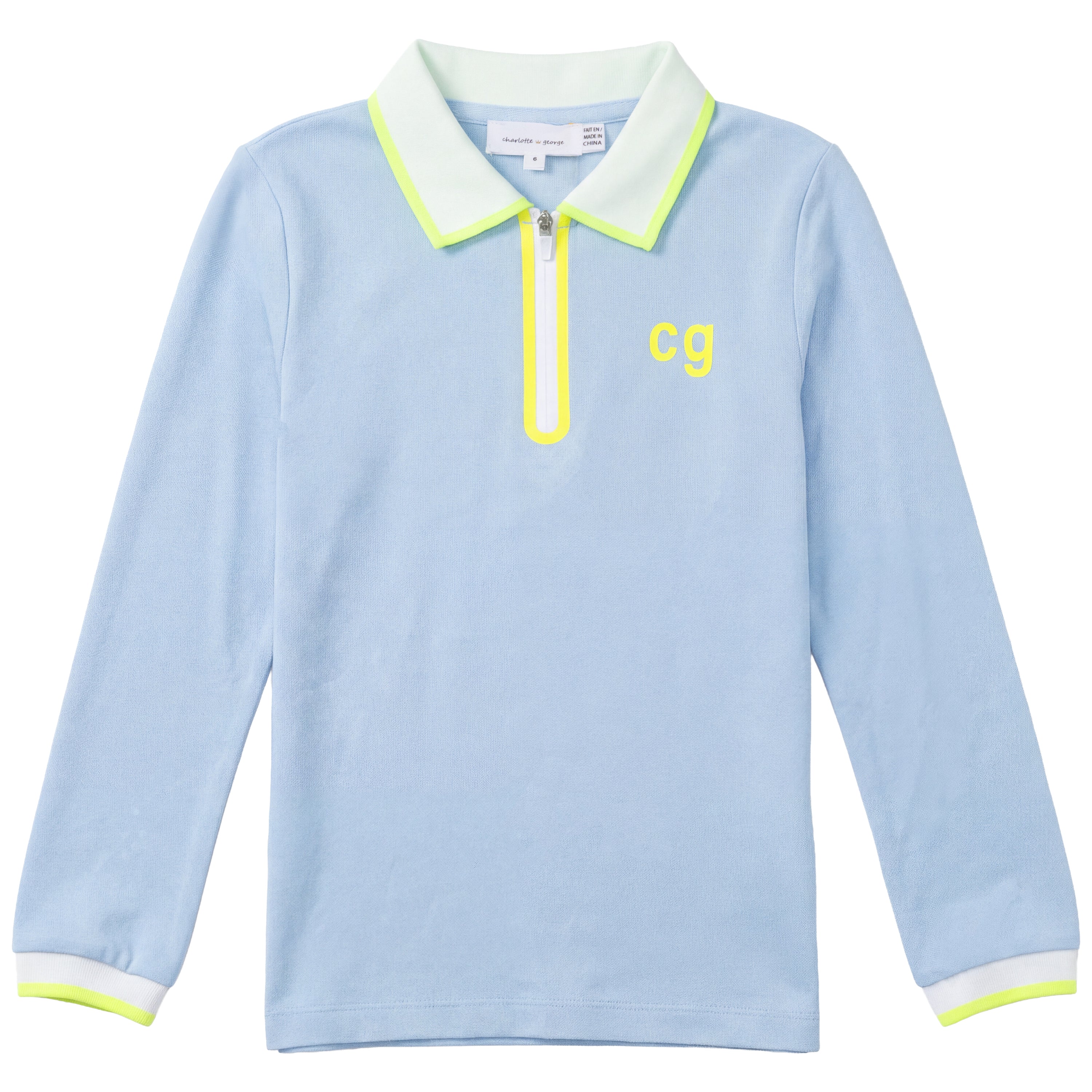 Contrast Trim Polo Top in by Charlotte & George