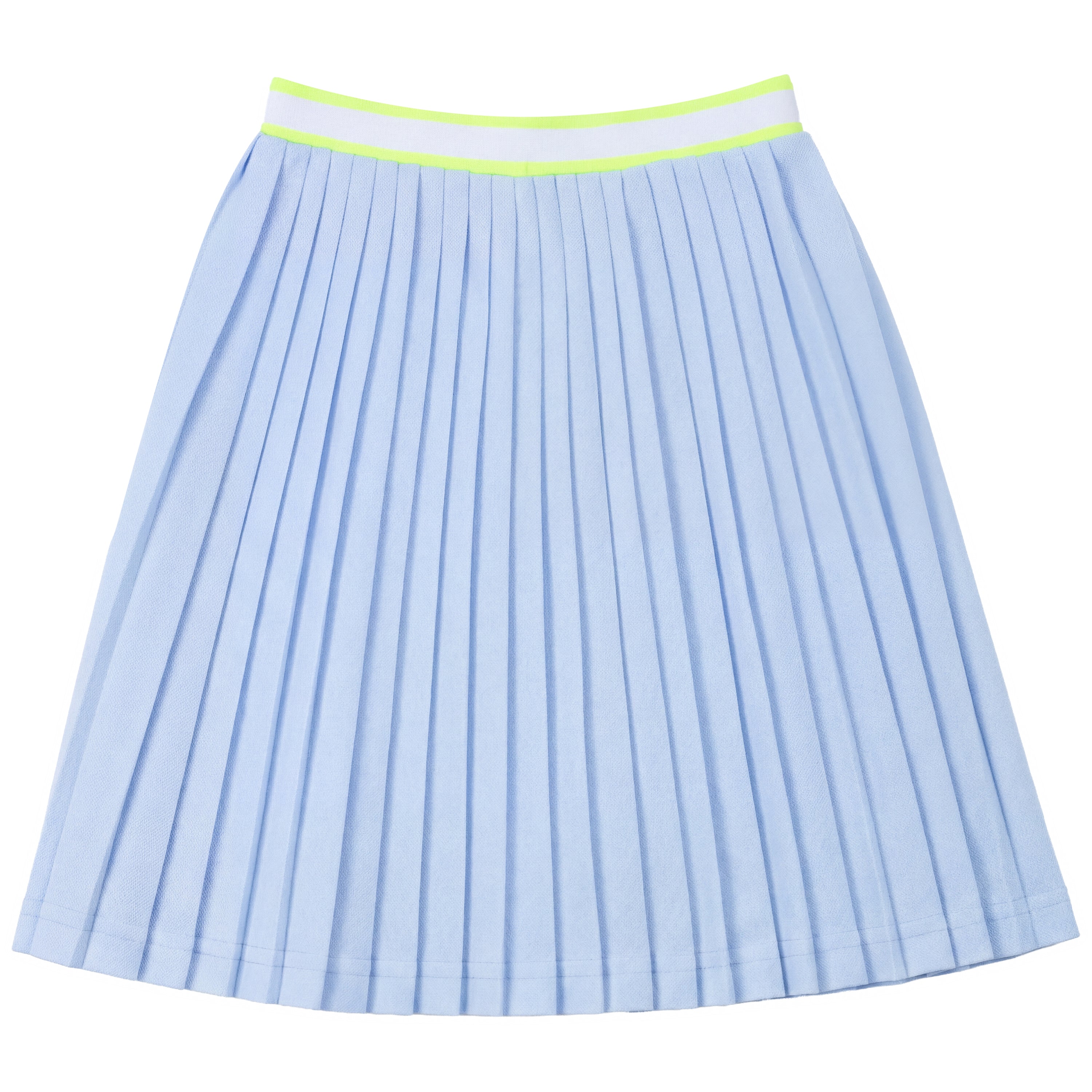 Stripe Pleated Skirt in Blue by Charlotte & George