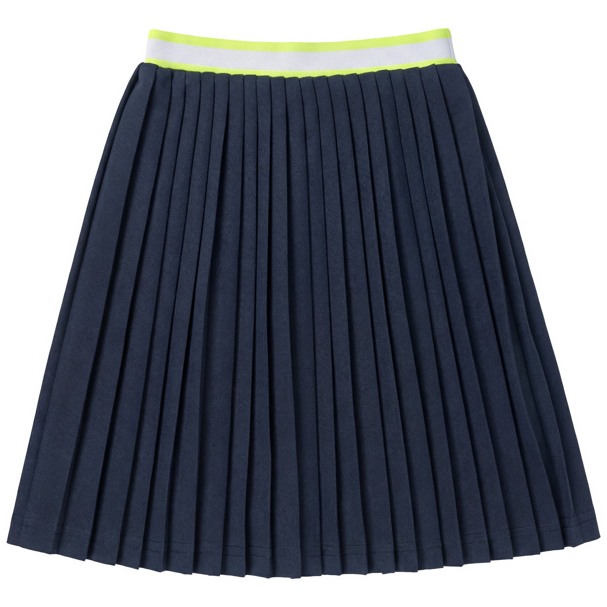 Stripe Pleated Skirt in Navy by Charlotte & George