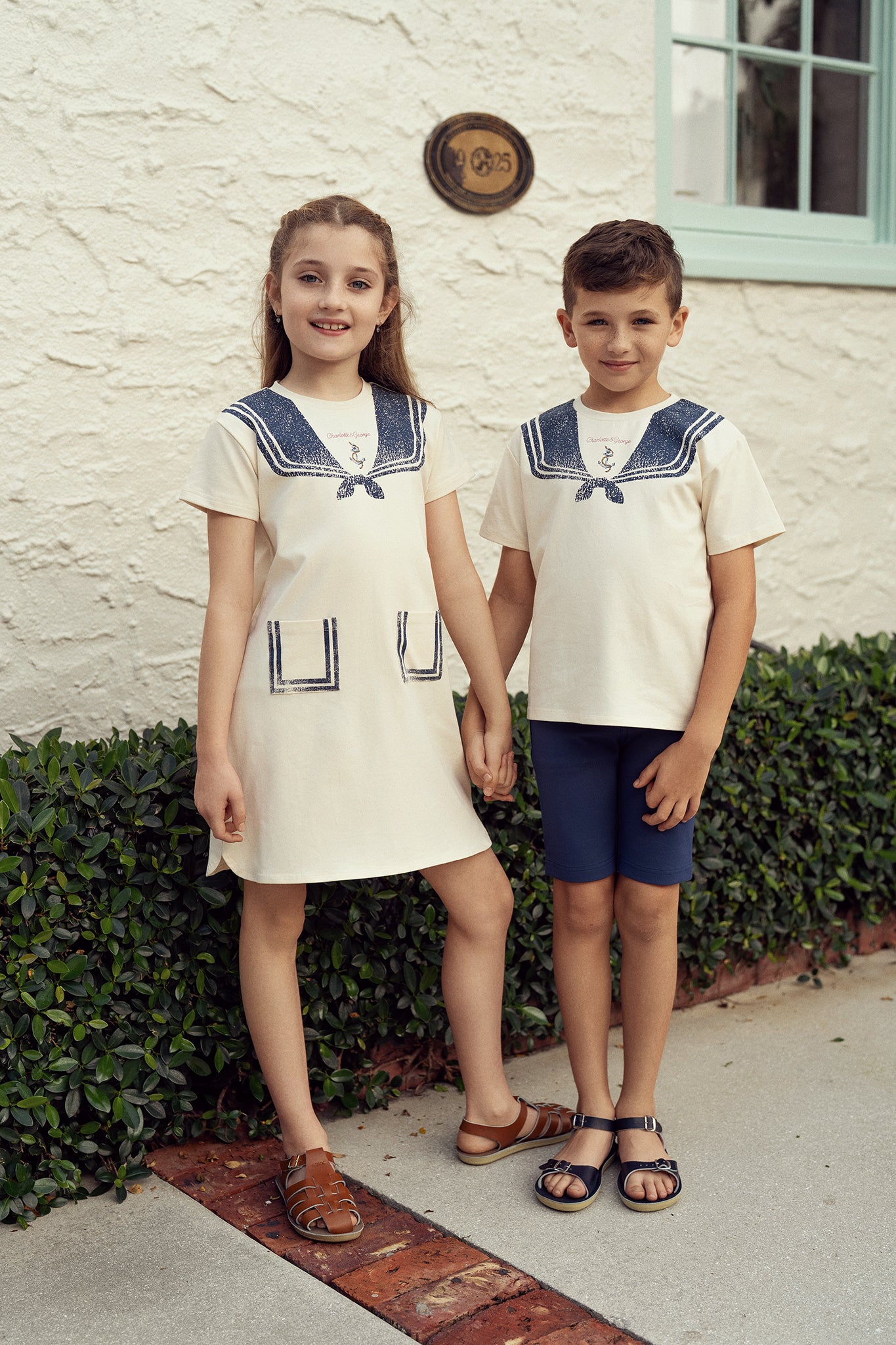 Sailor Collar Printed Tshirt in by Charlotte & George