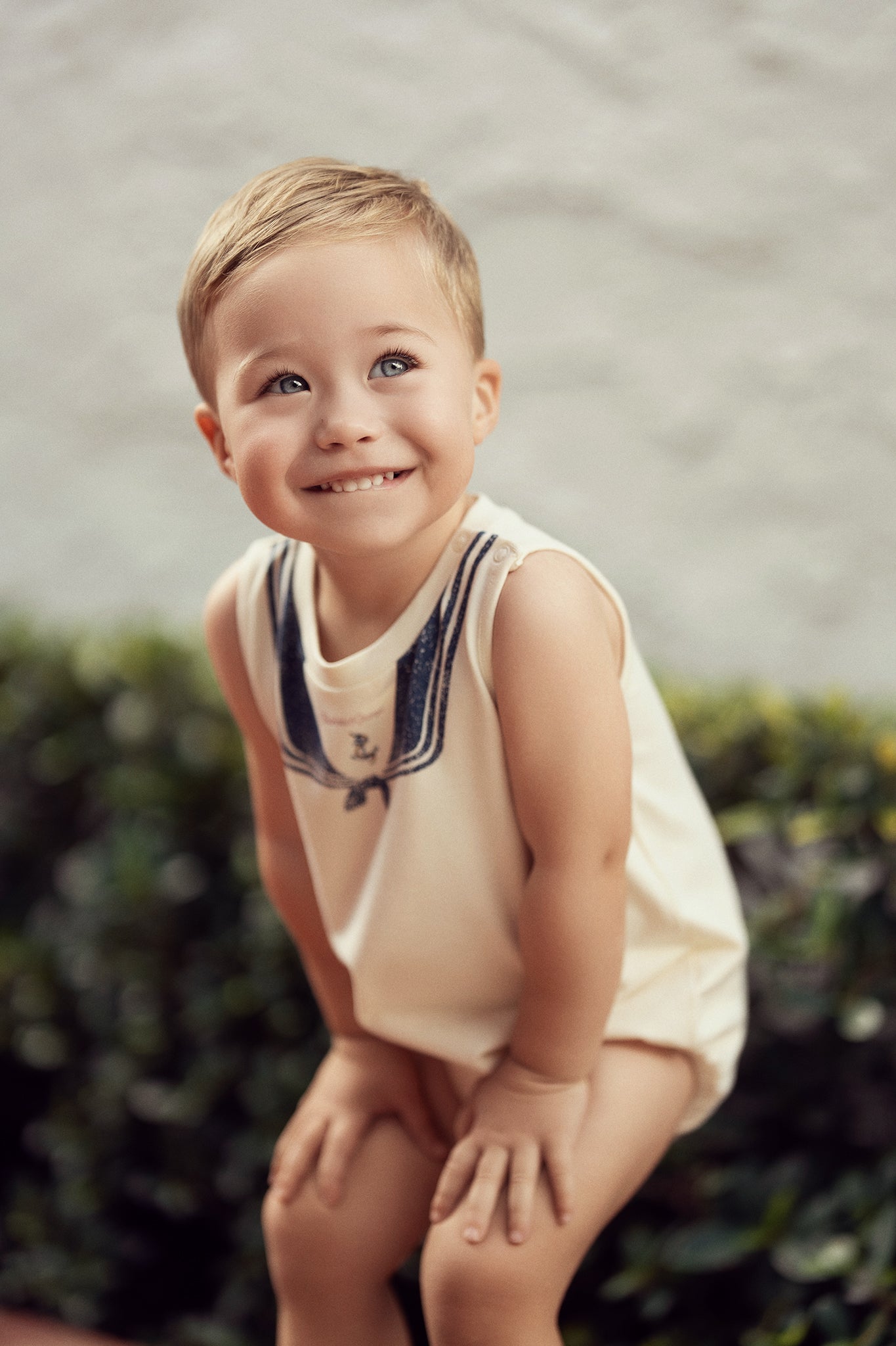 Sailor Collar Printed Bubble in by Charlotte & George