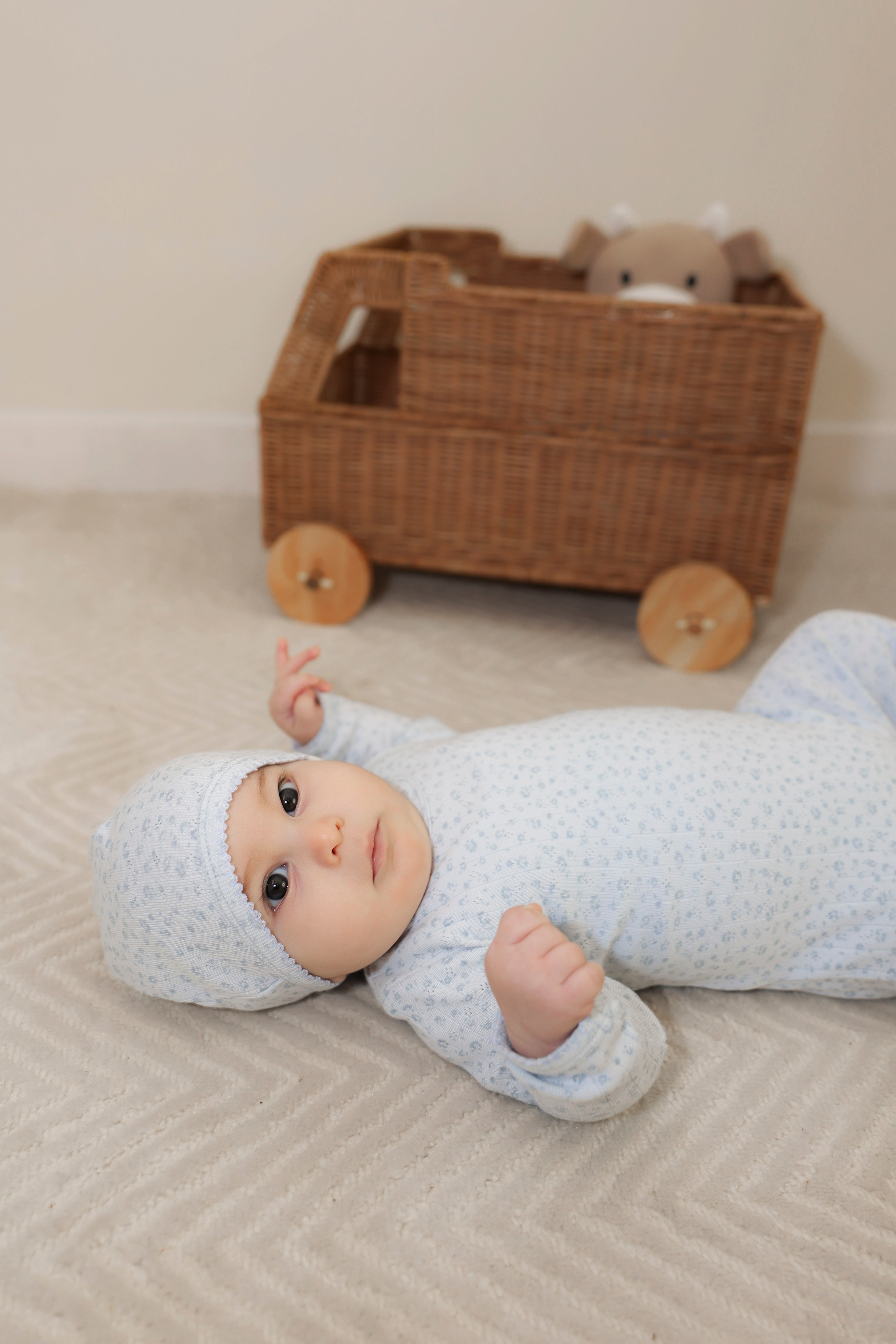 Flower Pointelle Onesie in by Little Fragile