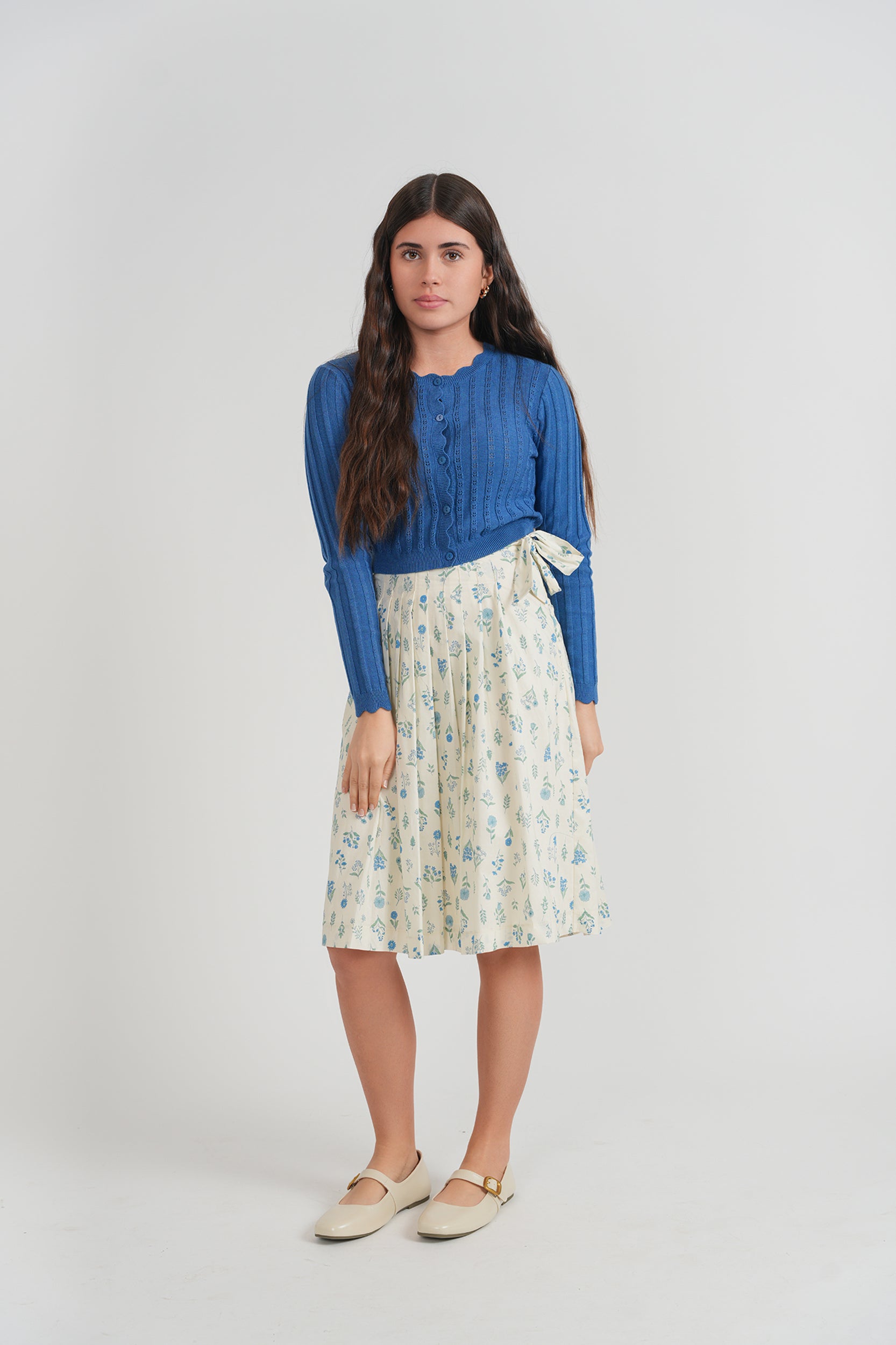 2 PCS Set With Pointelle Cardigan in by Joie De Vivre