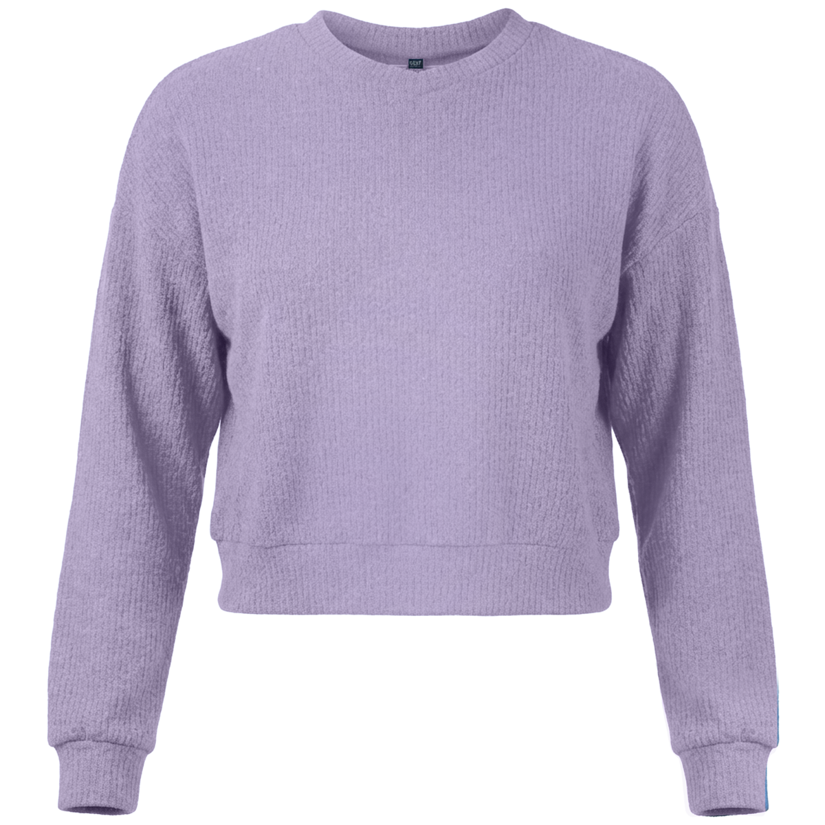 Mixed Rib Drop Shoulder Top in Lavender by 24-Jul