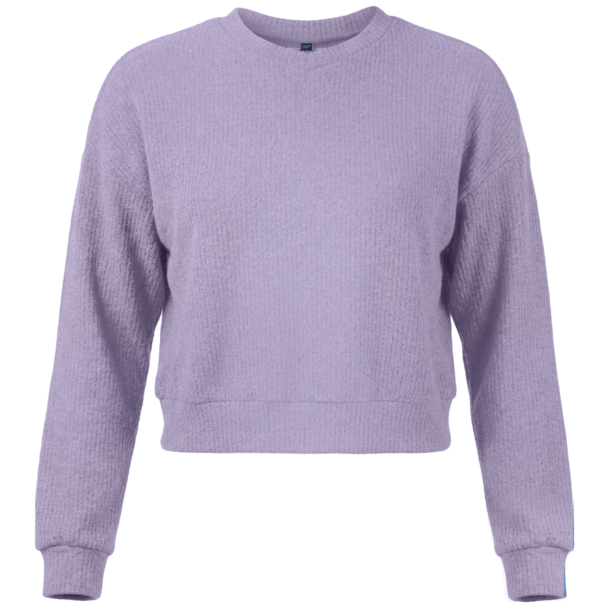 Mixed Rib Drop Shoulder Top in Lavender by 24/7